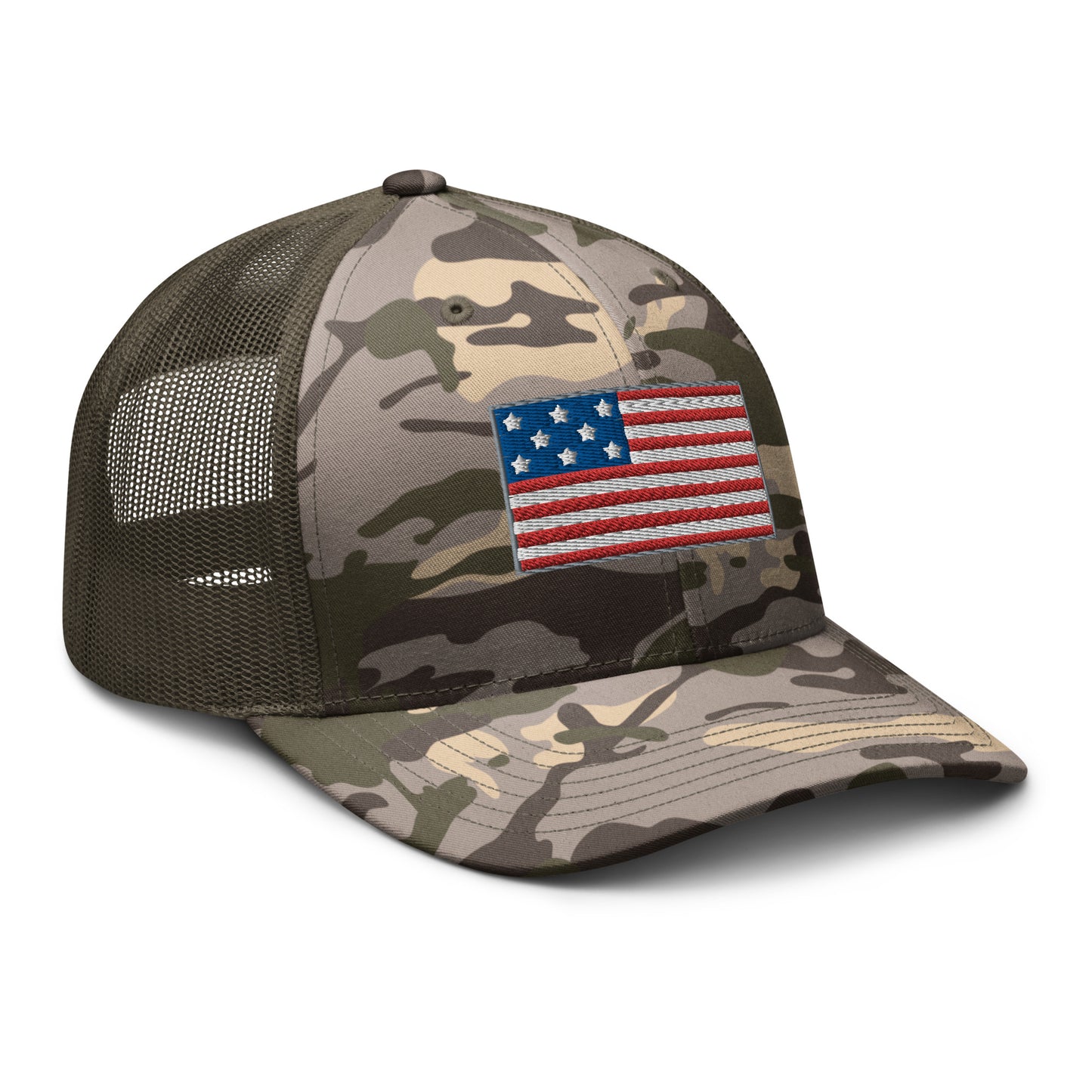 America Camouflage trucker hat