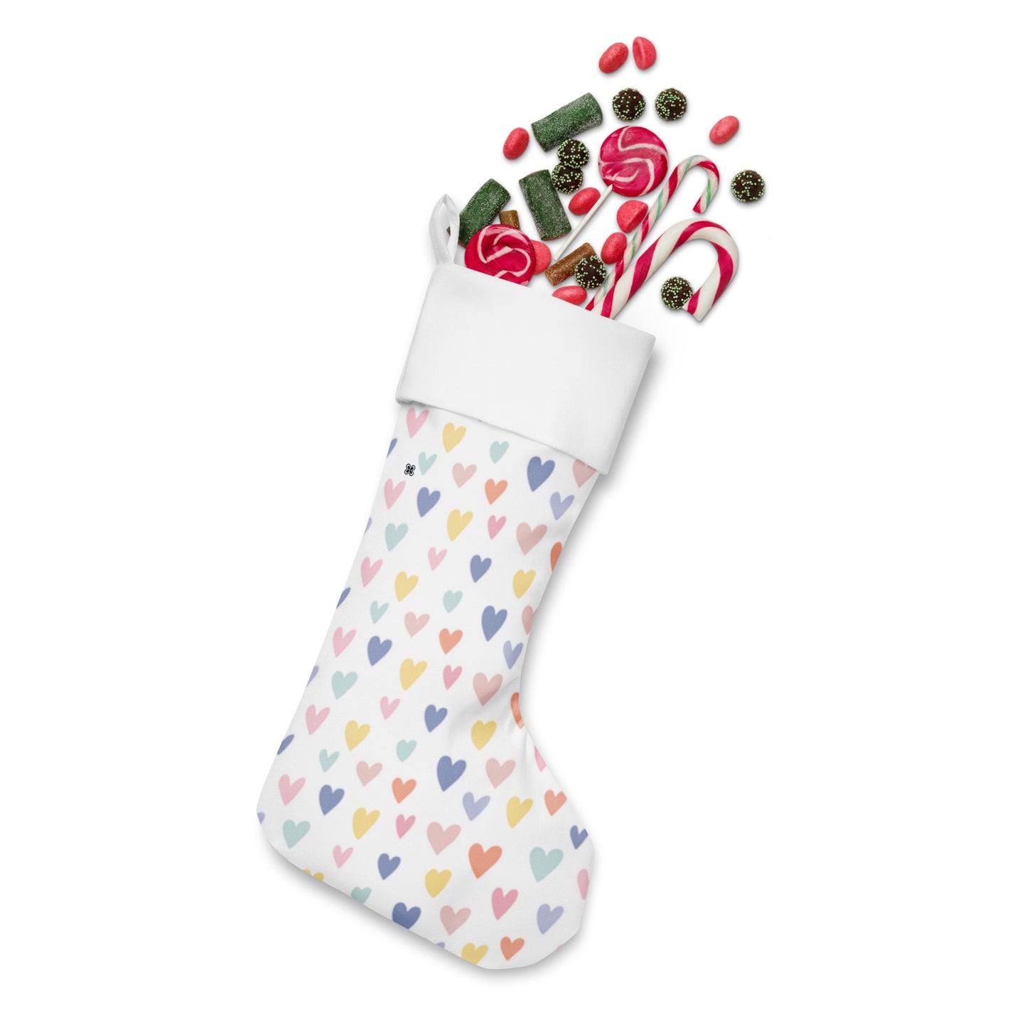 Hearts Christmas stocking