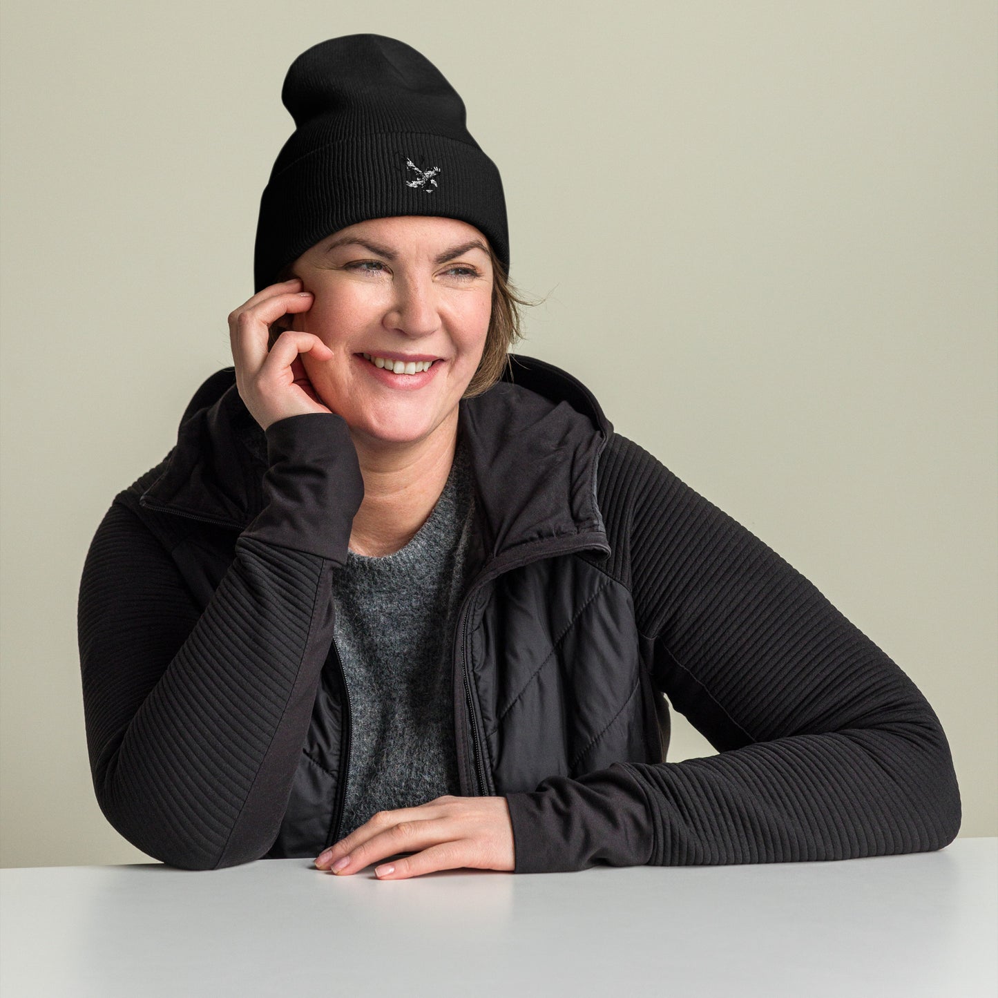 Cuffed Eagle Beanie