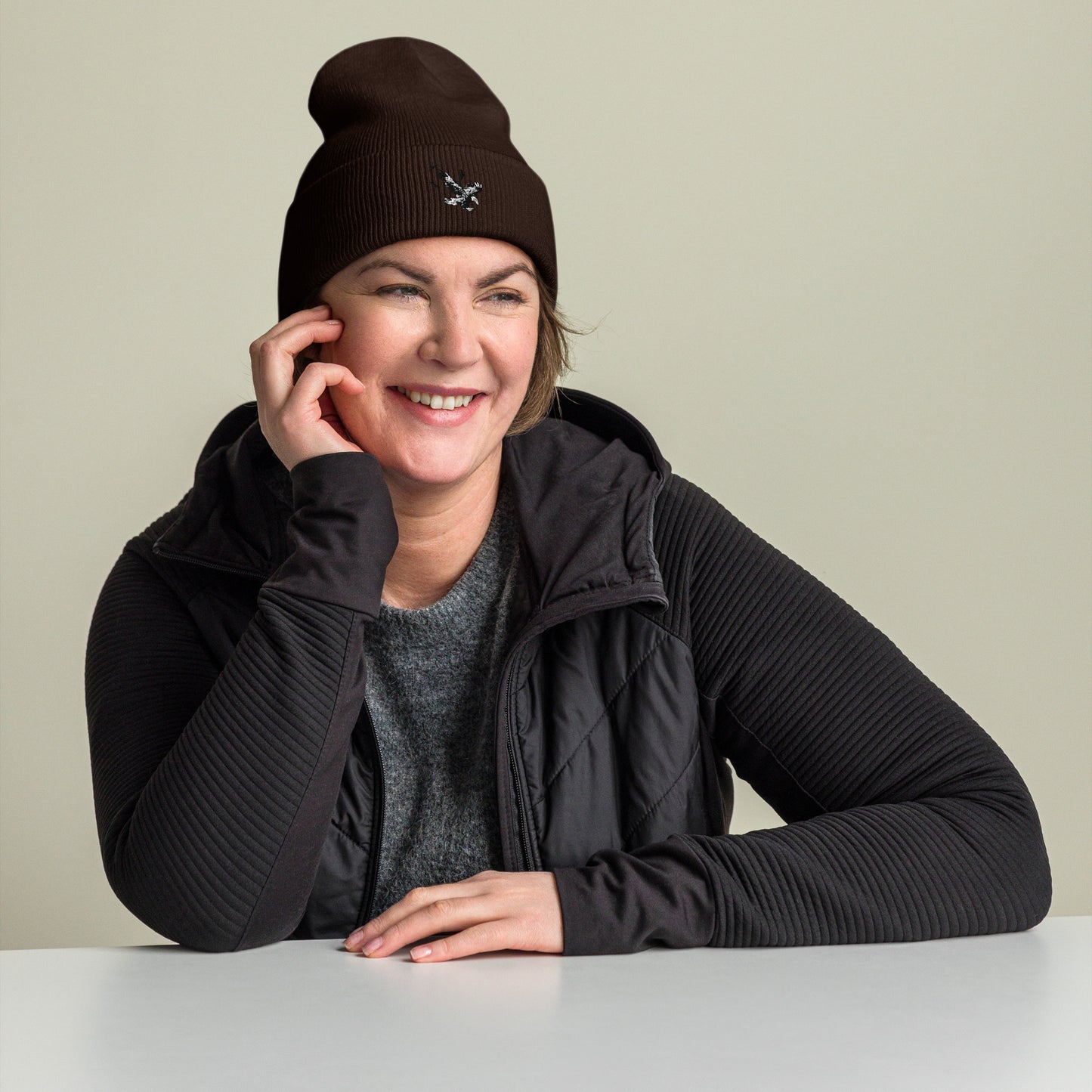 Cuffed Eagle Beanie