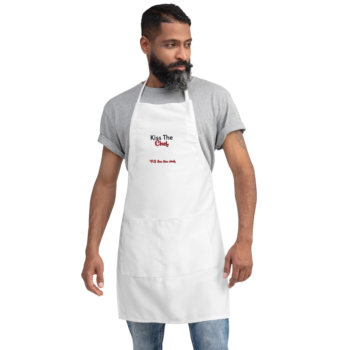 Kiss The Chef Embroidered Apron