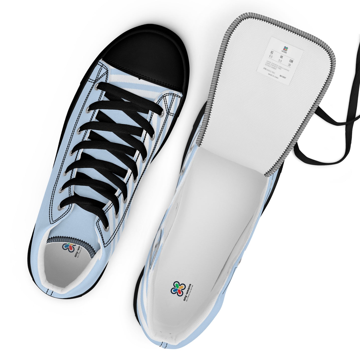 Men’s high top canvas shoes