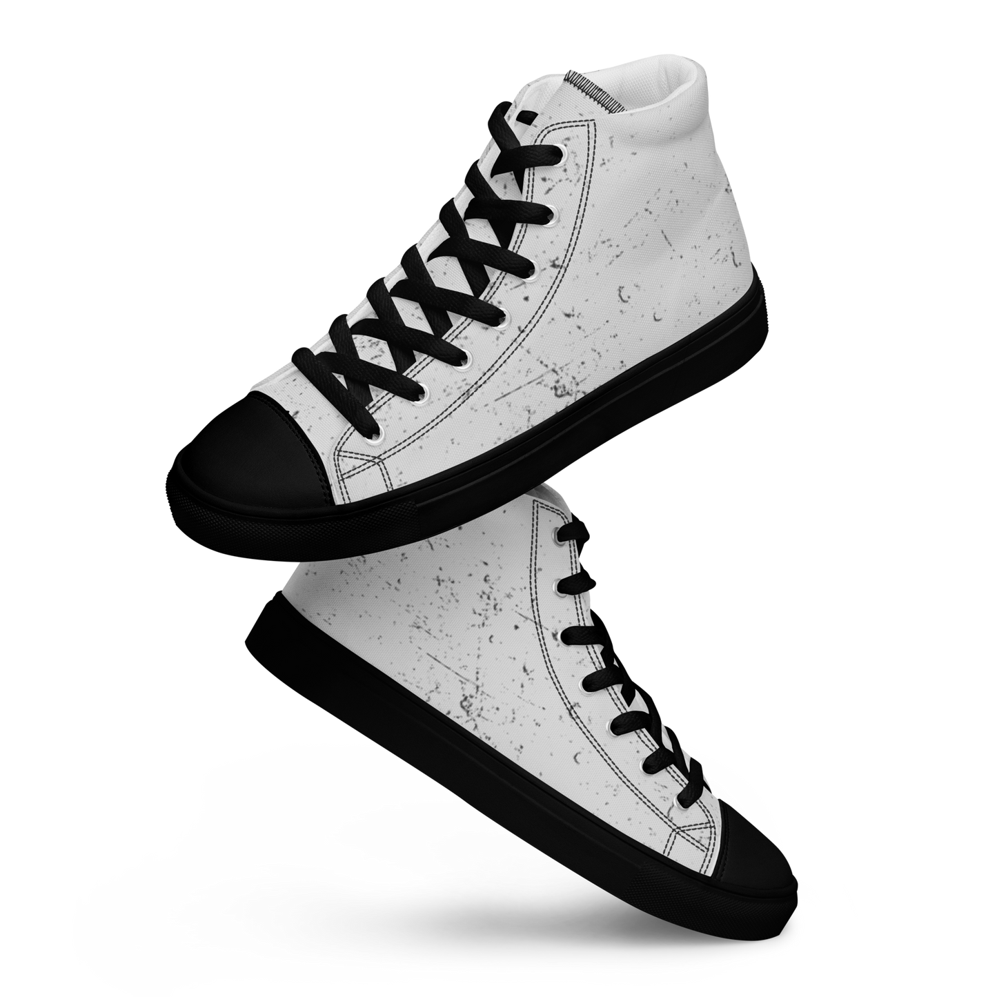 Marble Style Men’s high top canvas shoes