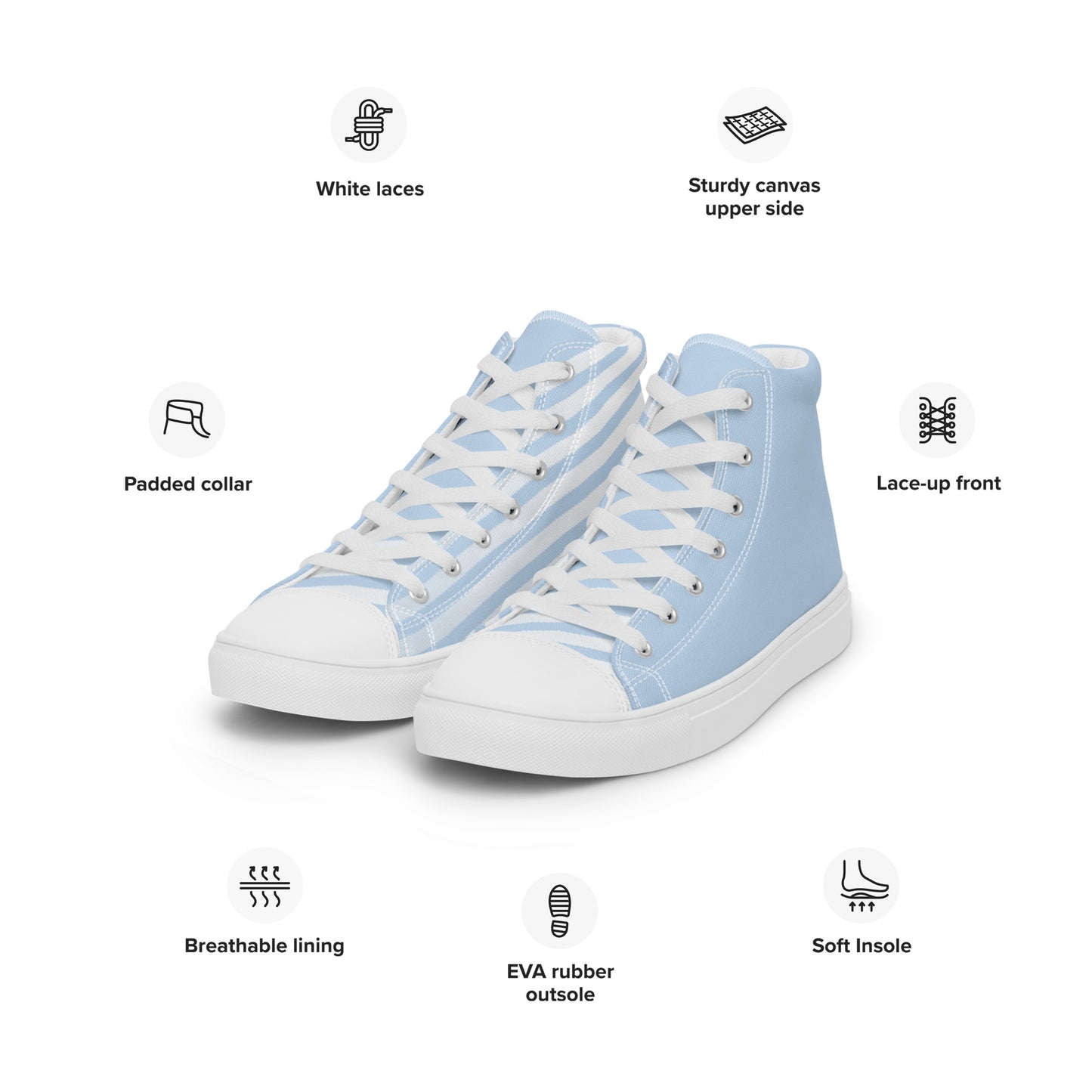 Men’s high top canvas shoes