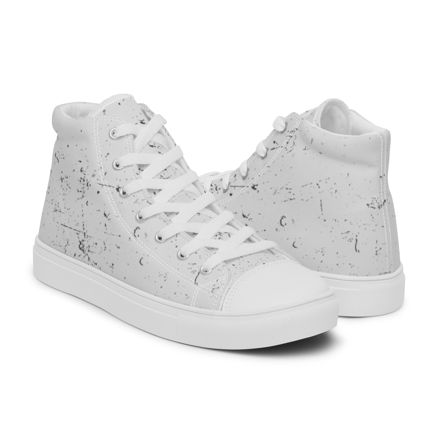 Marble Style Men’s high top canvas shoes