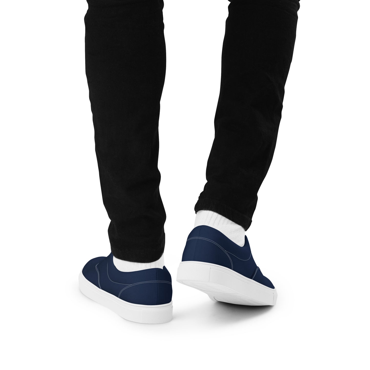 Navy-Blue Men’s lace-up canvas shoes
