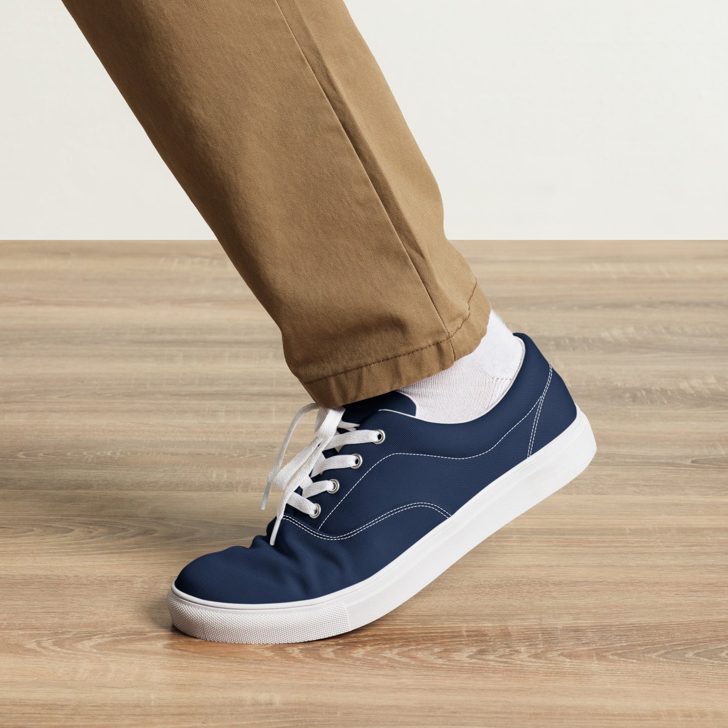 Navy-Blue Men’s lace-up canvas shoes