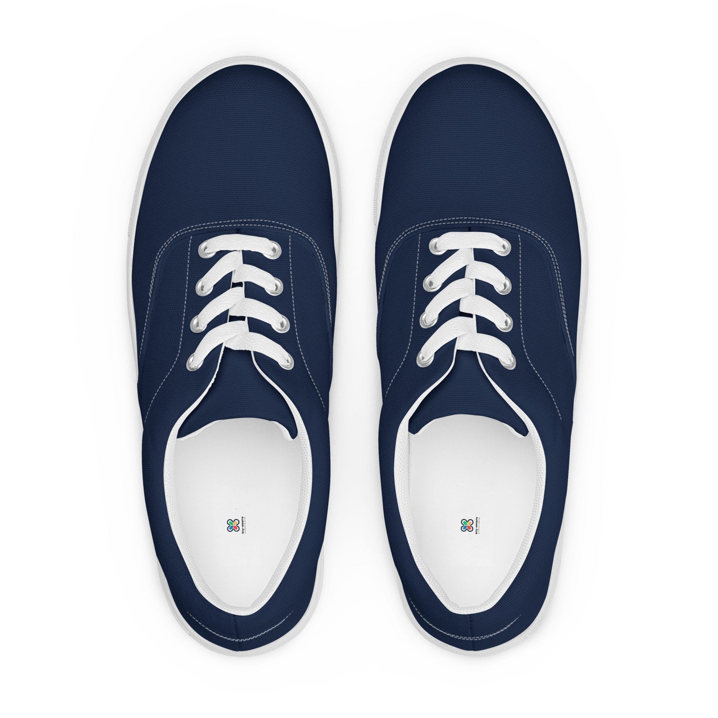 Navy-Blue Men’s lace-up canvas shoes