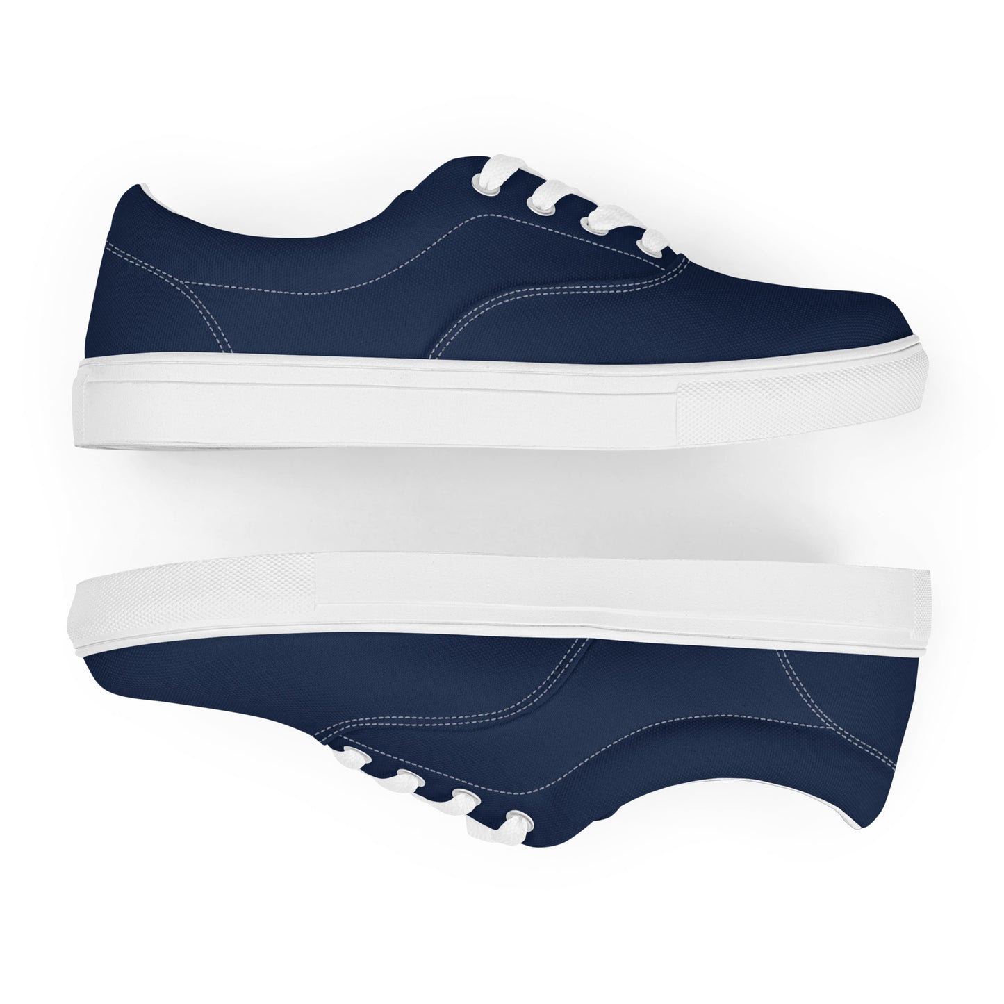 Navy-Blue Men’s lace-up canvas shoes