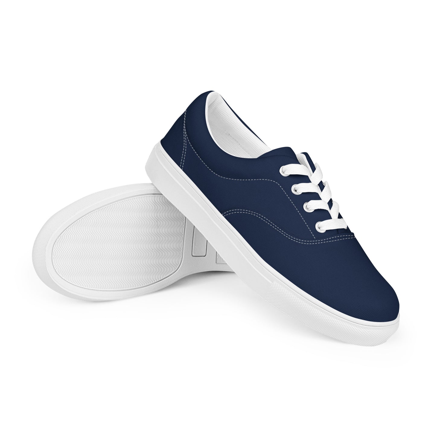 Navy-Blue Men’s lace-up canvas shoes