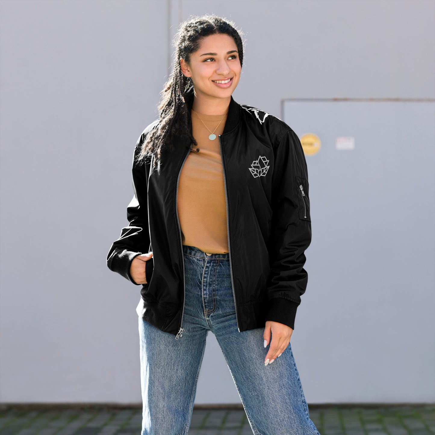 Geo Roses Premium bomber jacket