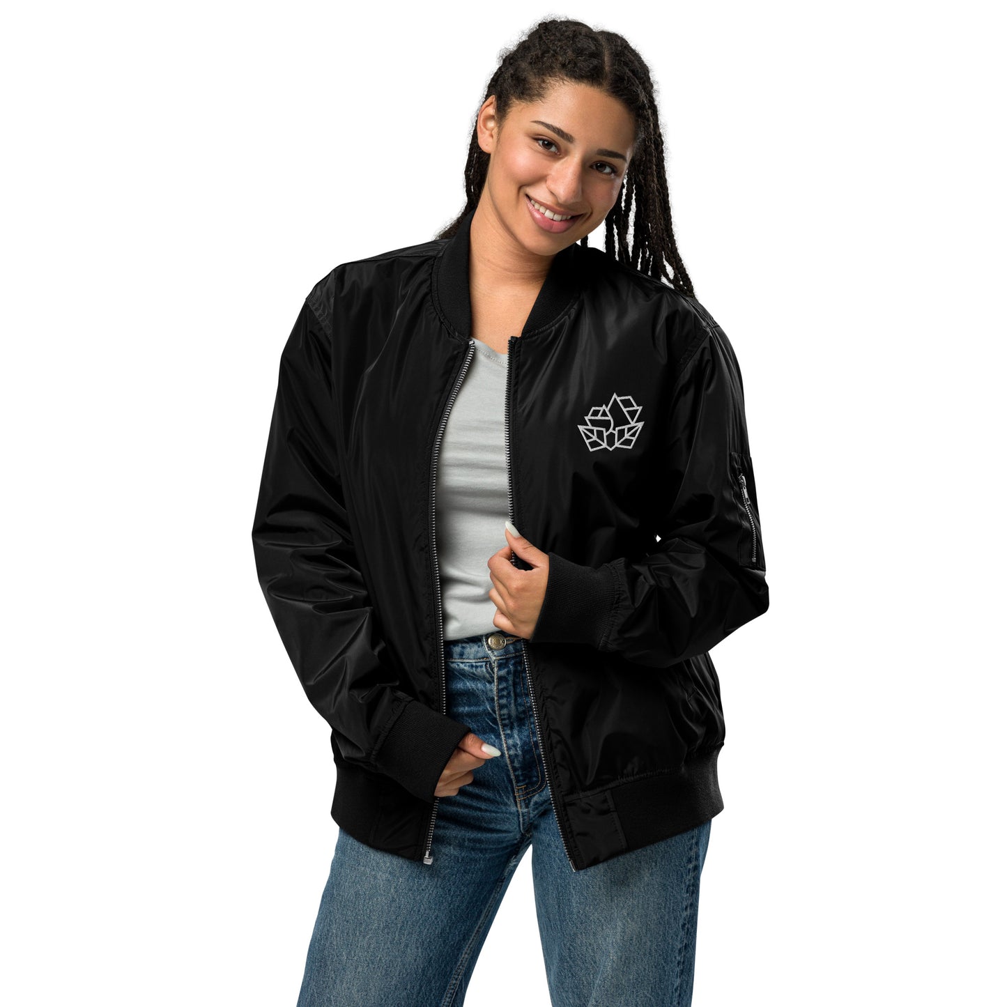 Geo Roses Premium bomber jacket