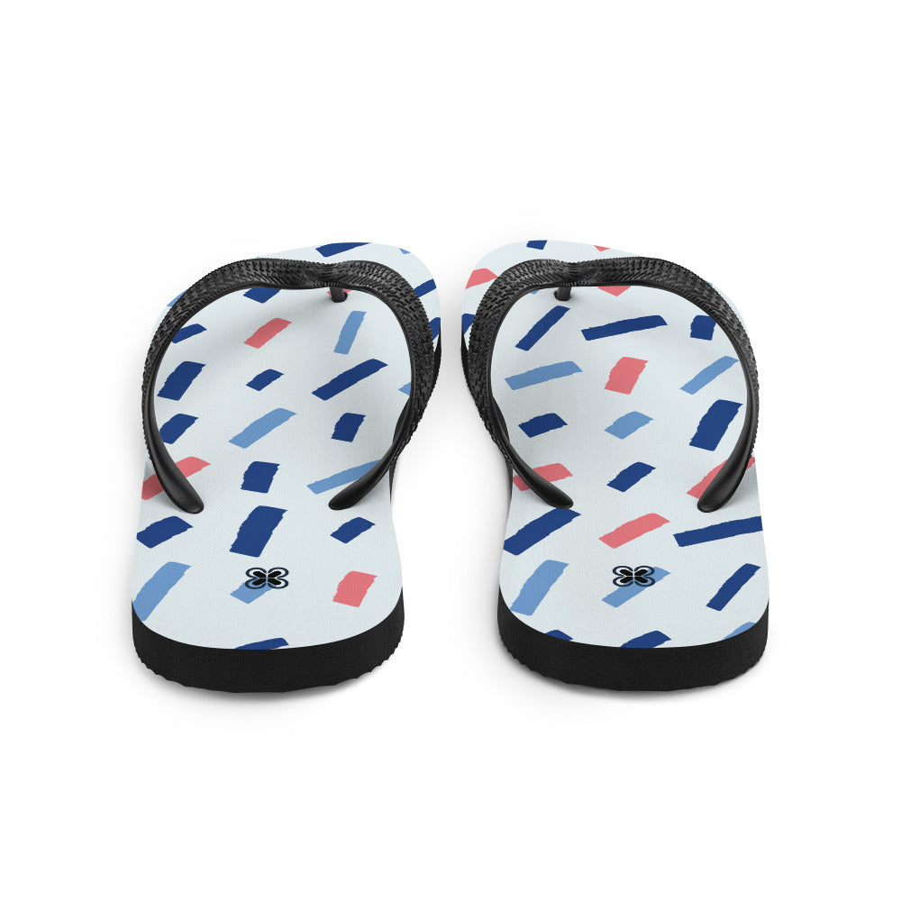 Colorful dashes Flip-Flops