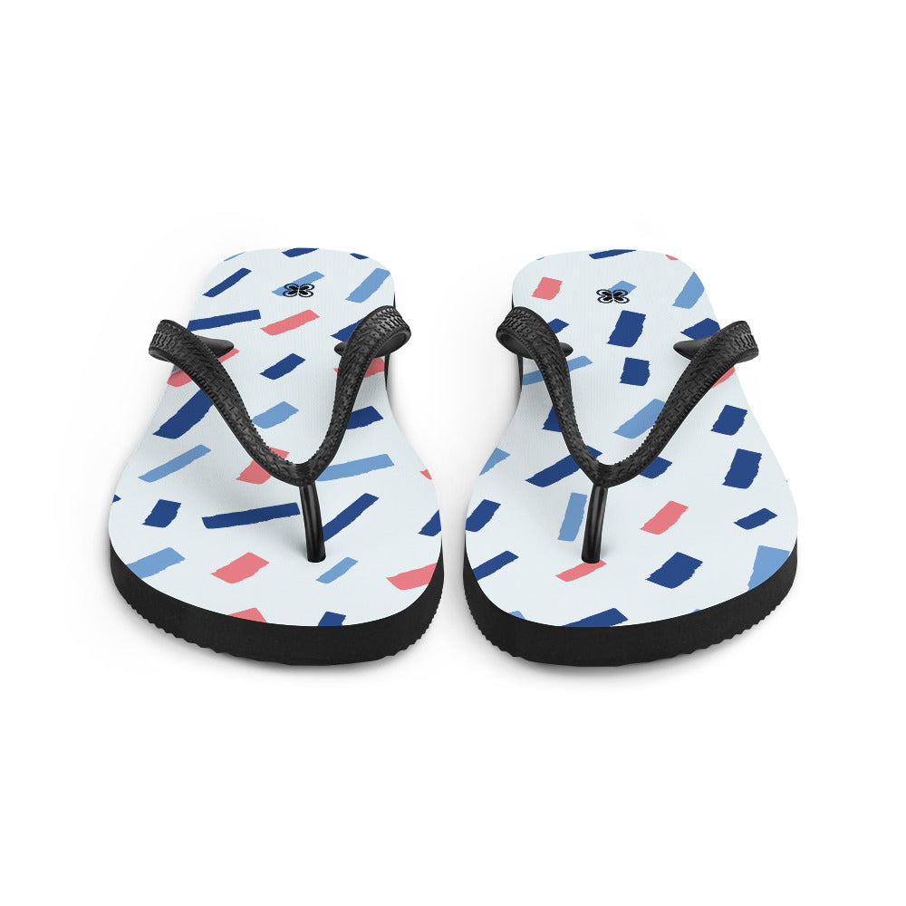 Colorful dashes Flip-Flops