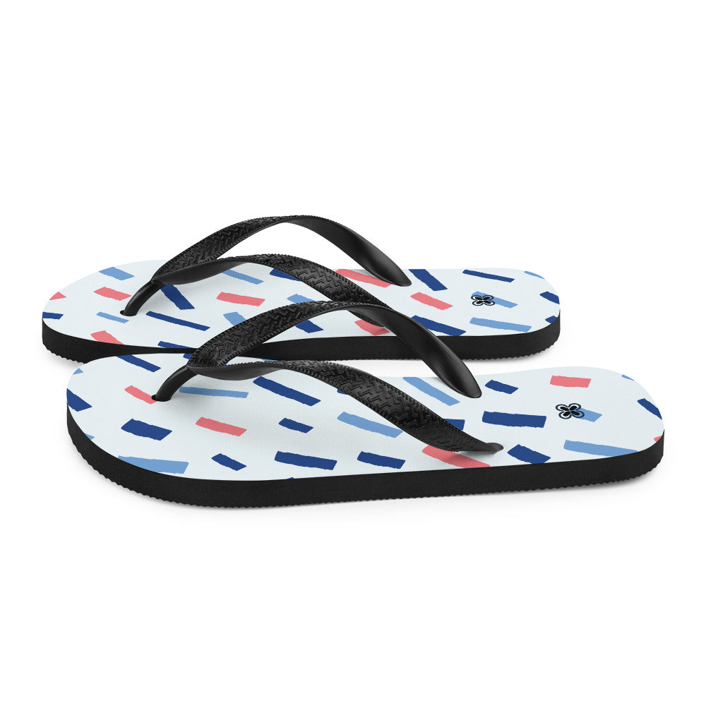 Colorful dashes Flip-Flops