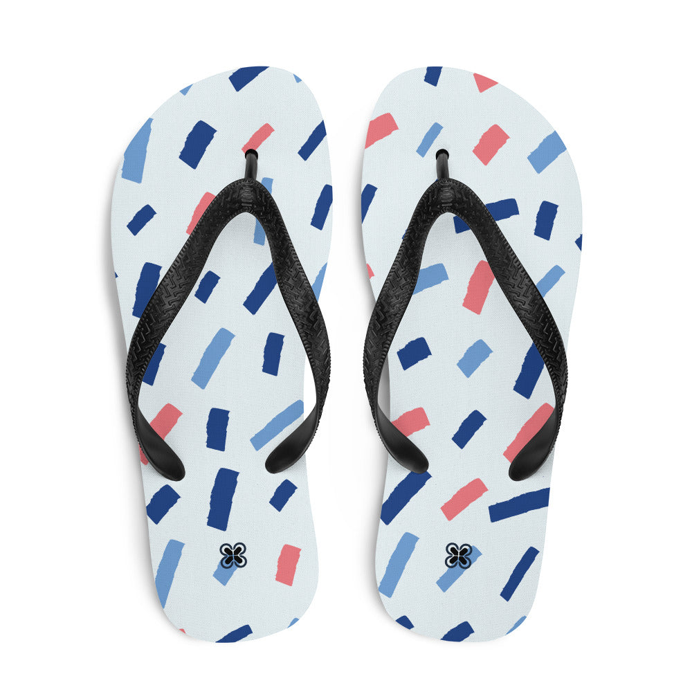 Colorful dashes Flip-Flops