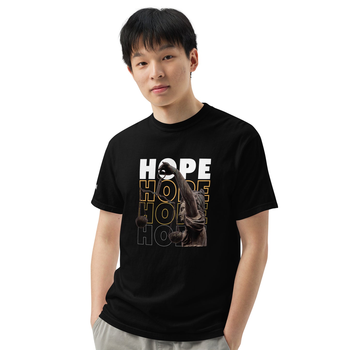HOPE Unisex garment-dyed heavyweight t-shirt