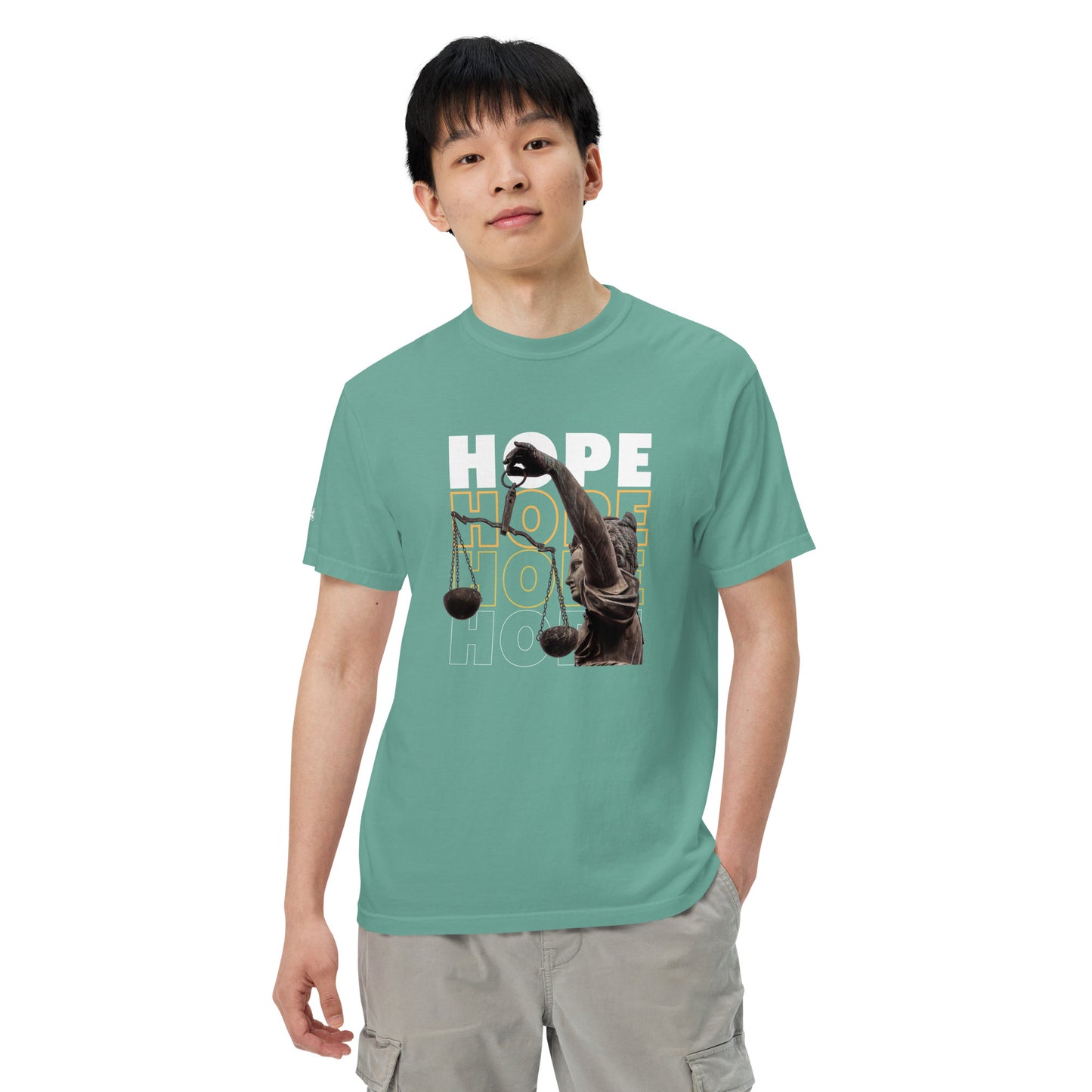 HOPE Unisex garment-dyed heavyweight t-shirt