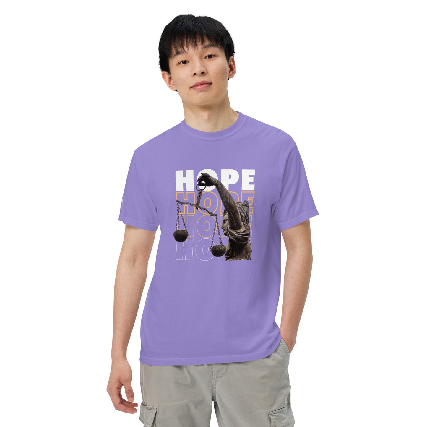 HOPE Unisex garment-dyed heavyweight t-shirt