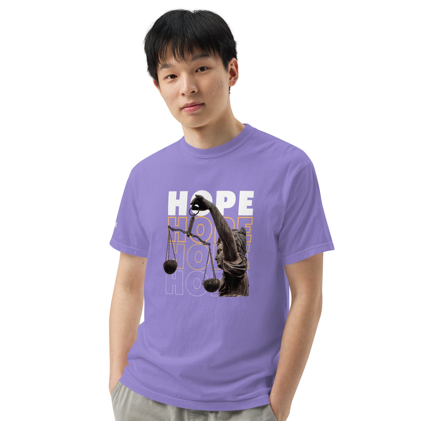 HOPE Unisex garment-dyed heavyweight t-shirt