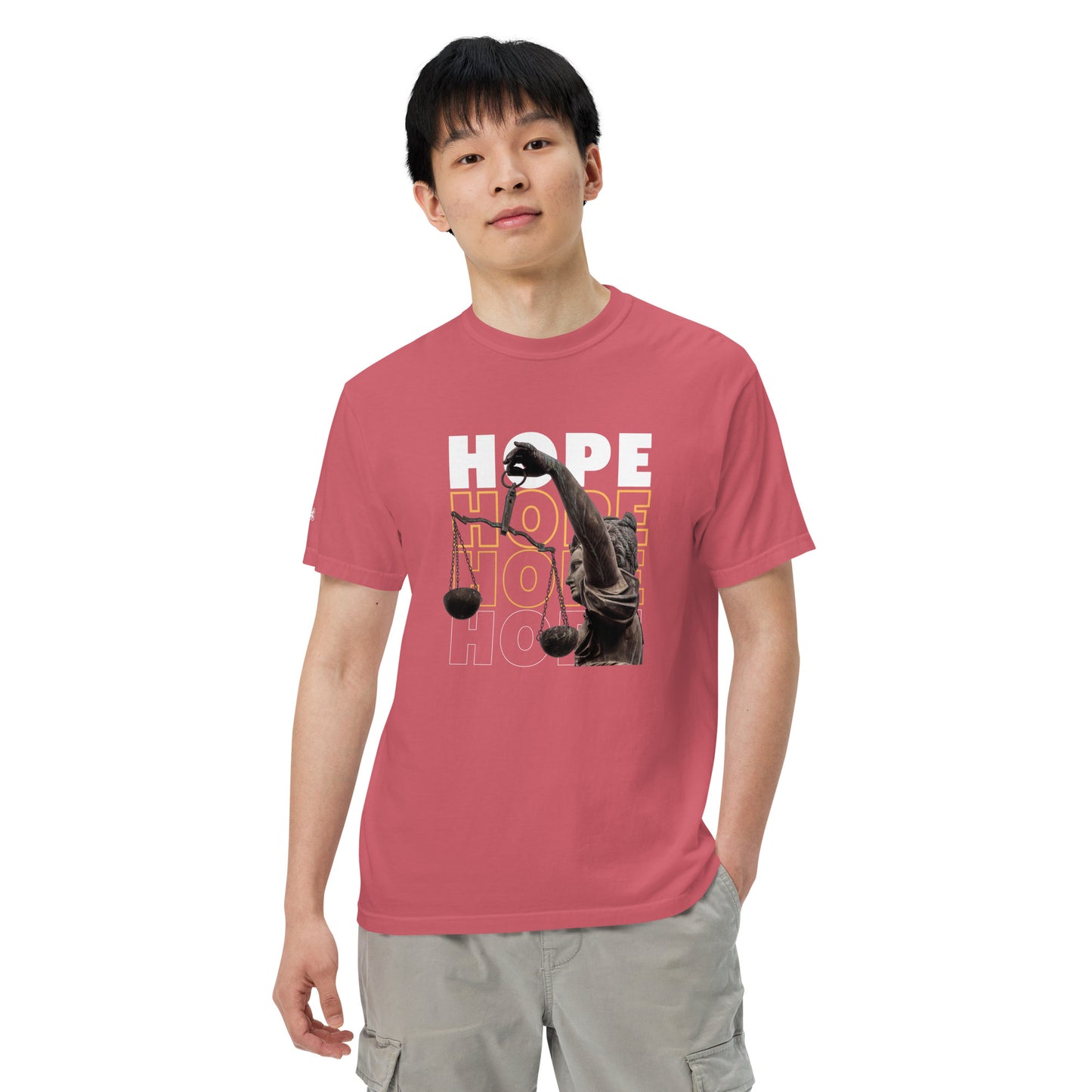 HOPE Unisex garment-dyed heavyweight t-shirt