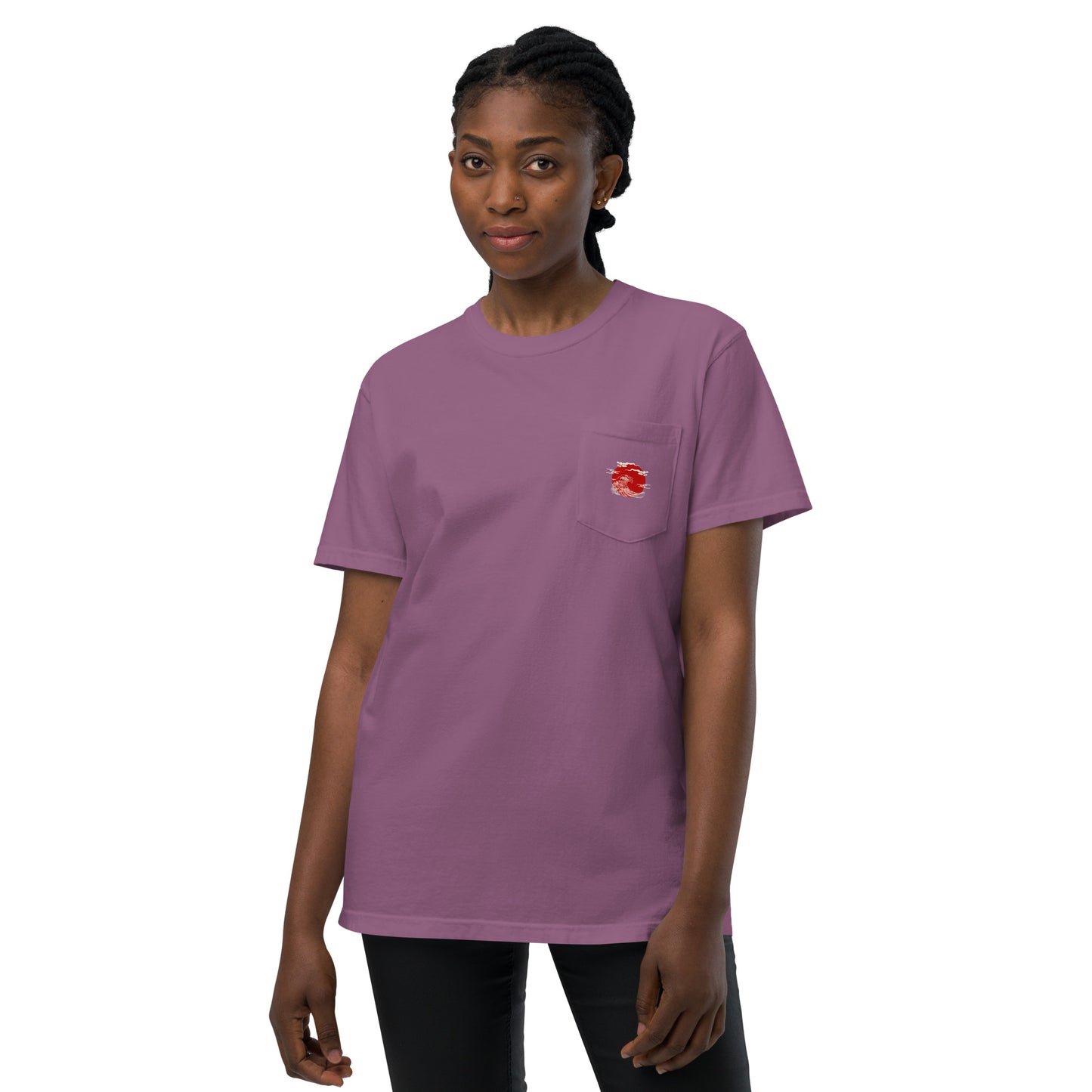 Japan Unisex garment-dyed pocket t-shirt