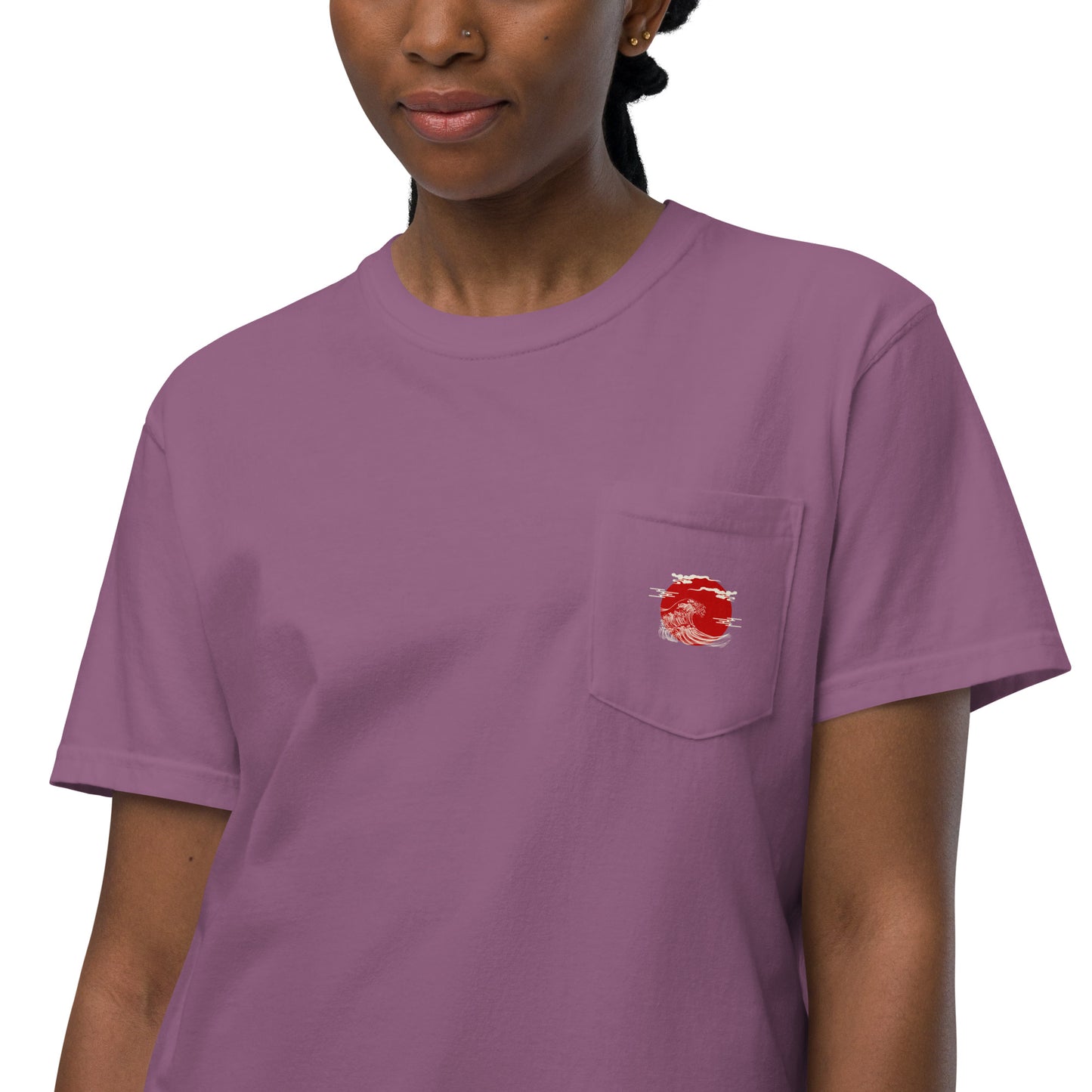 Japan Unisex garment-dyed pocket t-shirt
