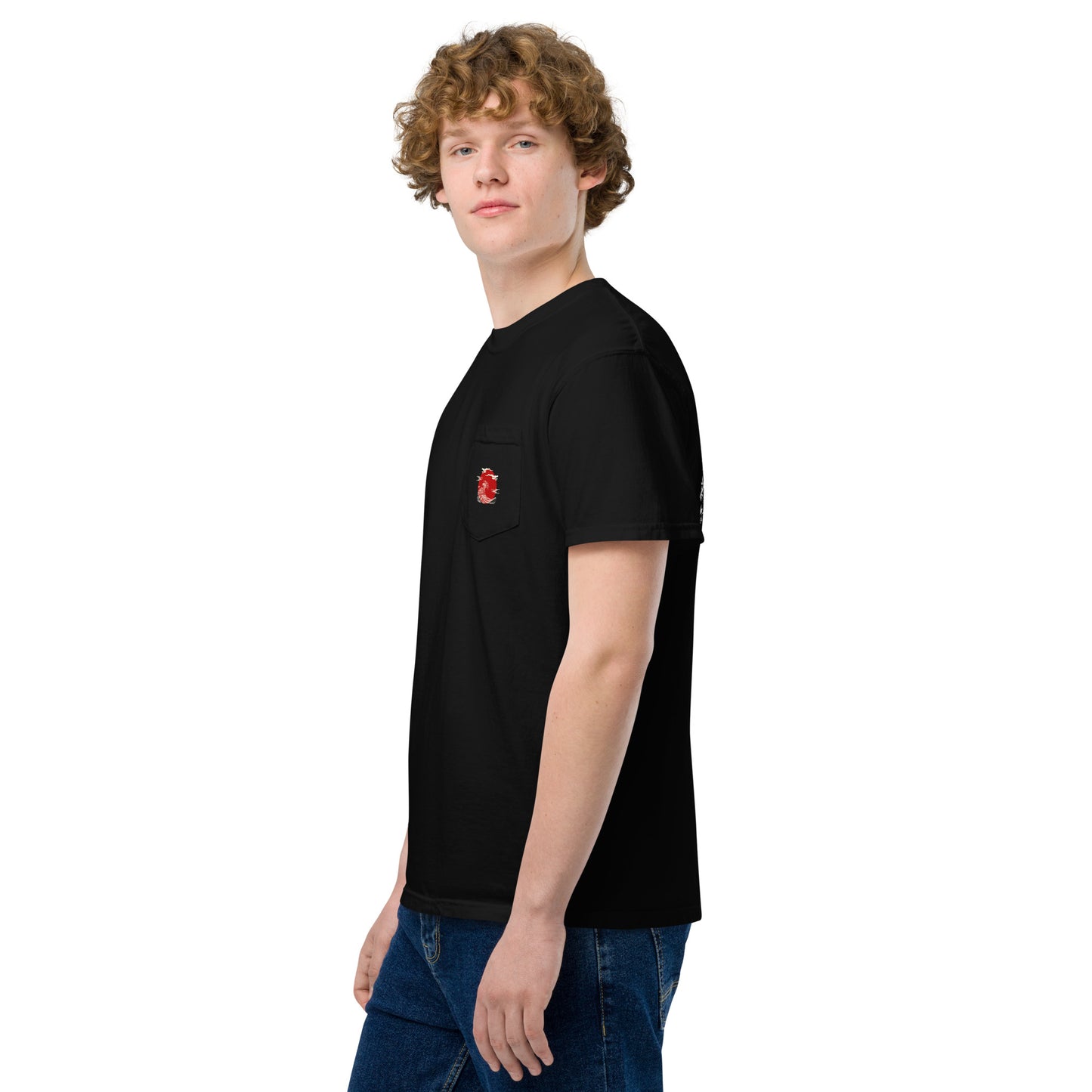 Japan Unisex garment-dyed pocket t-shirt