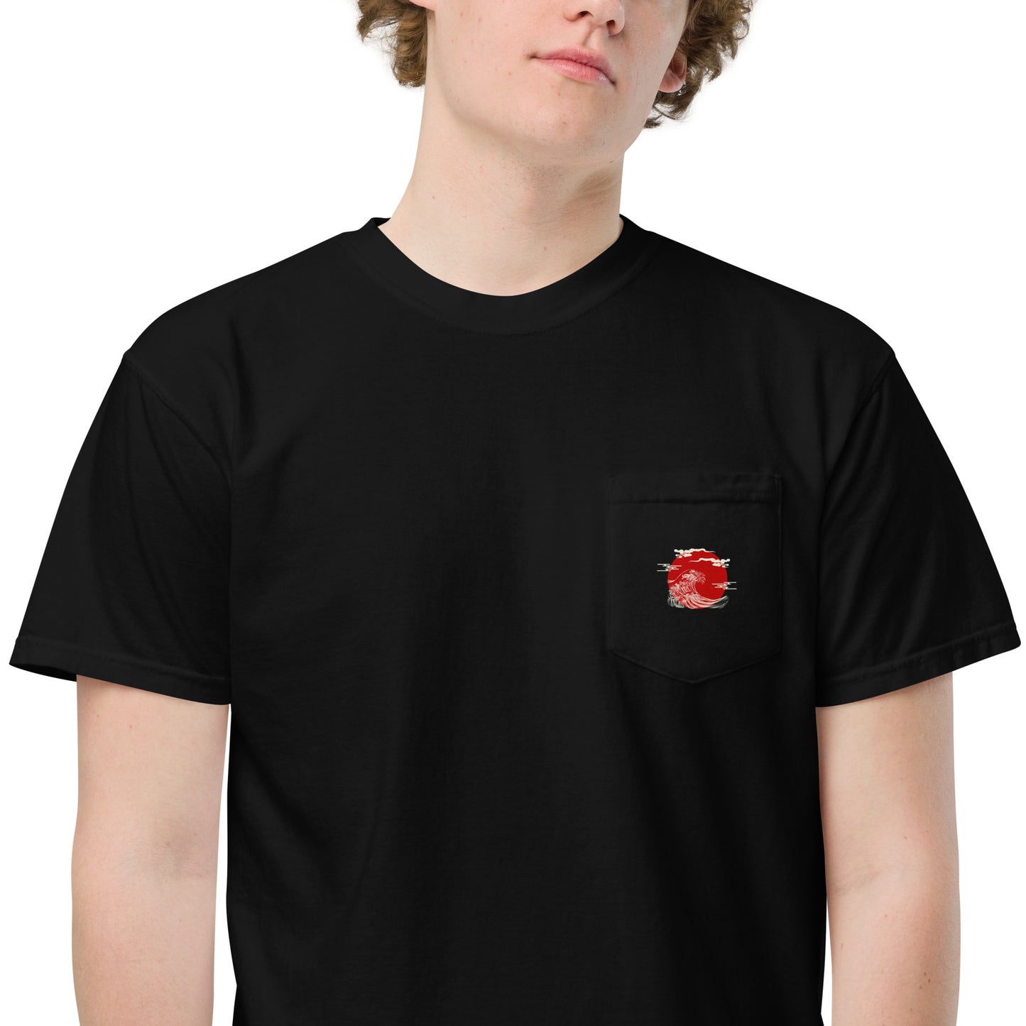 Japan Unisex garment-dyed pocket t-shirt