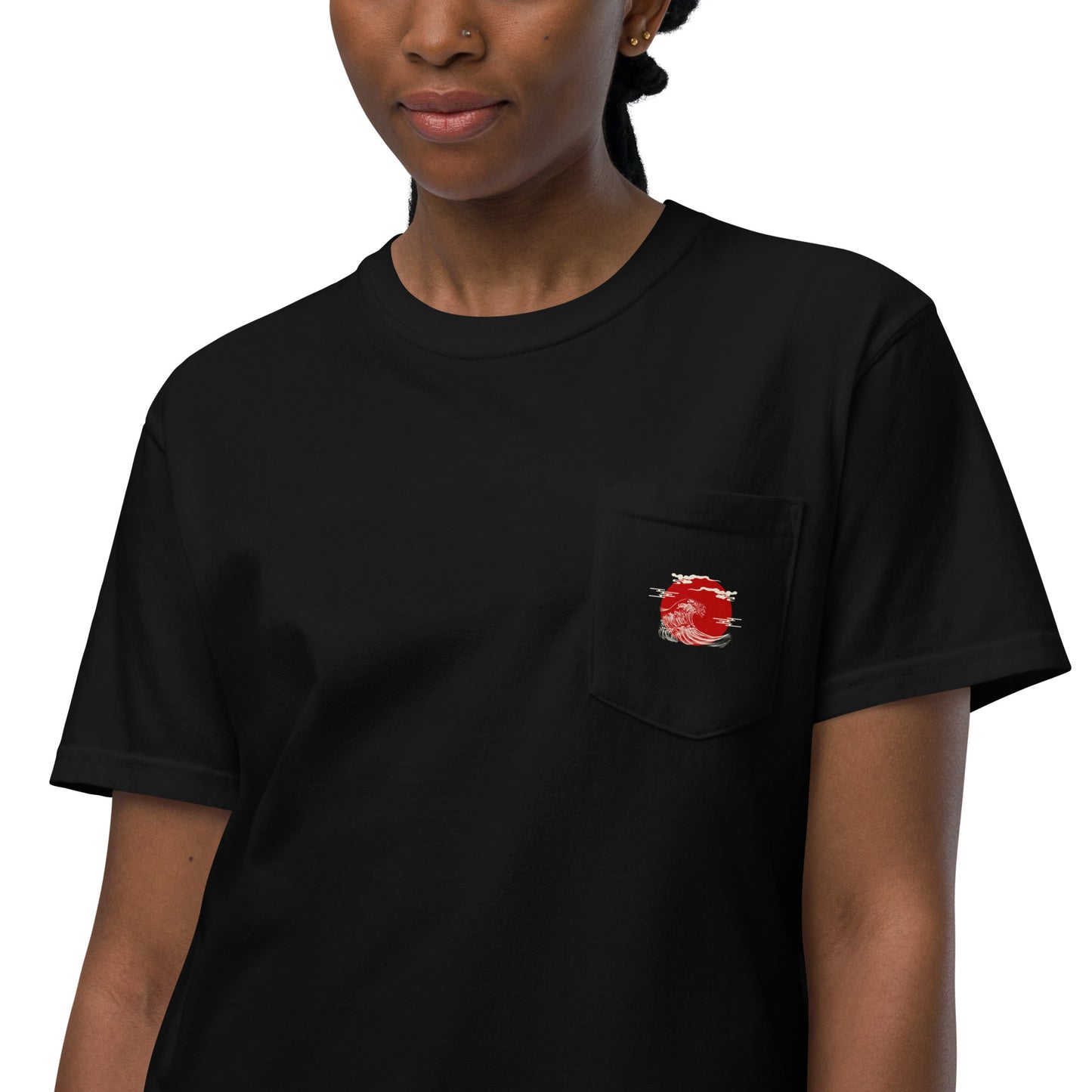 Japan Unisex garment-dyed pocket t-shirt