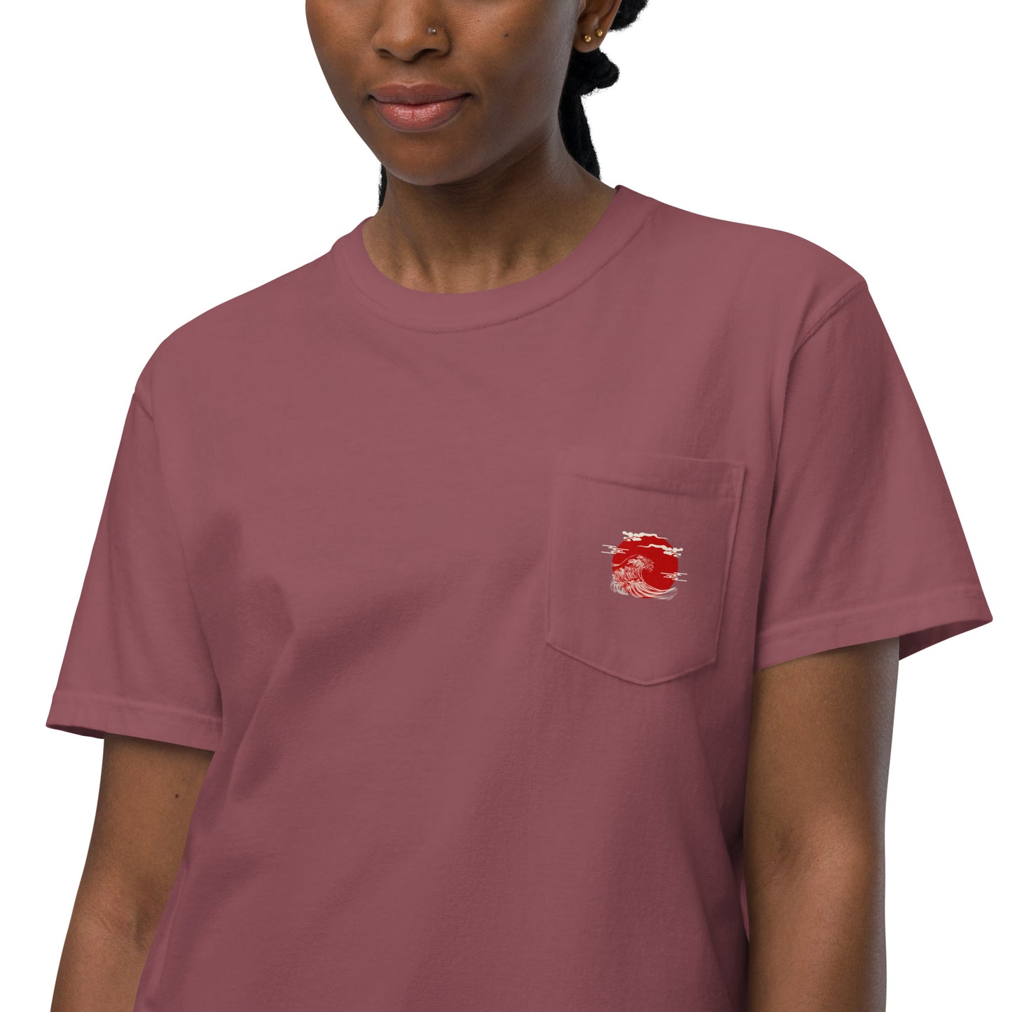 Japan Unisex garment-dyed pocket t-shirt
