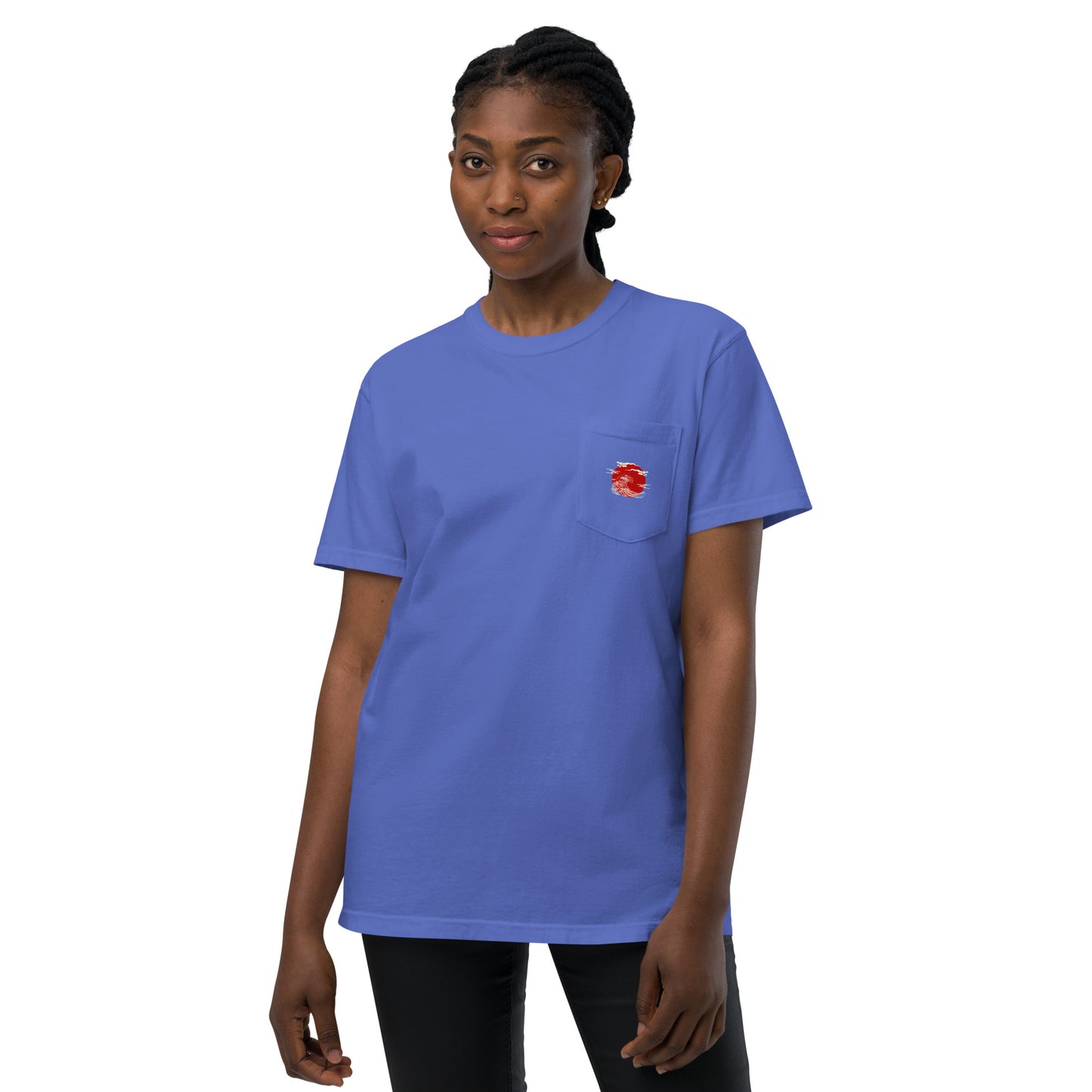 Japan Unisex garment-dyed pocket t-shirt
