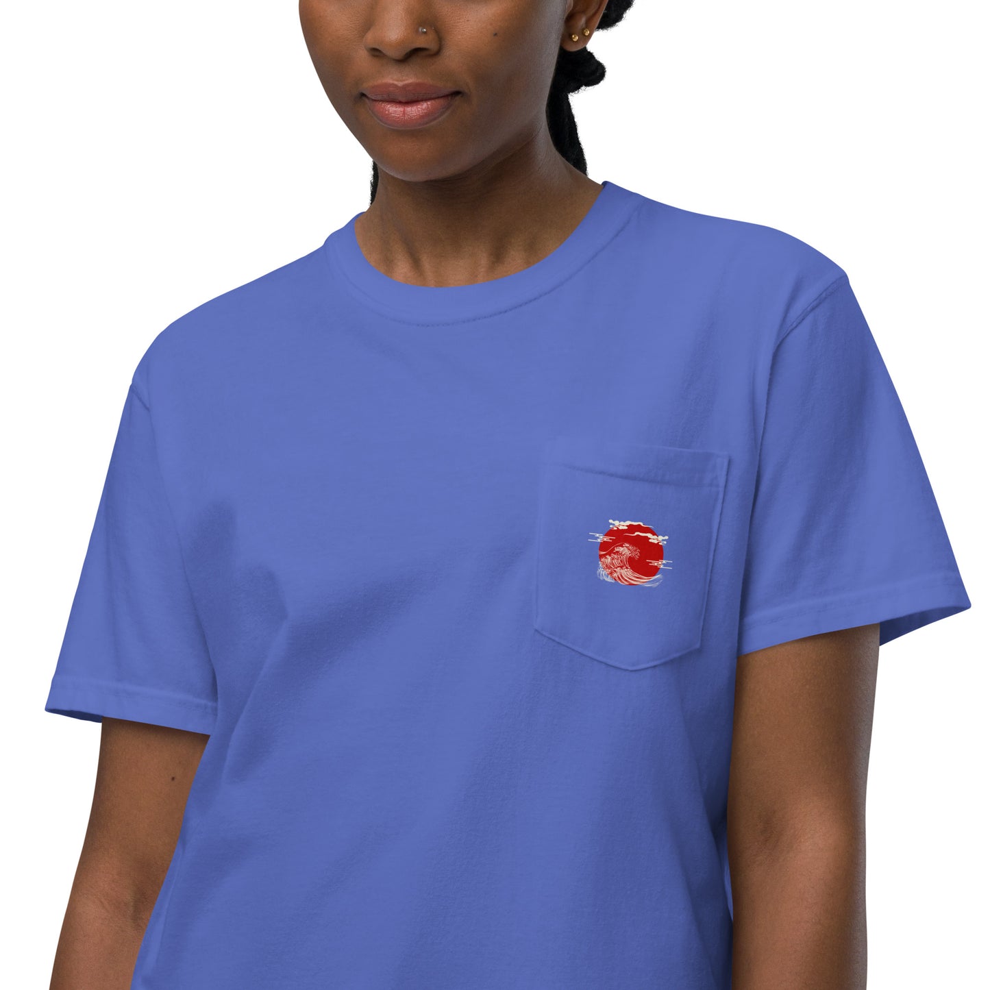 Japan Unisex garment-dyed pocket t-shirt
