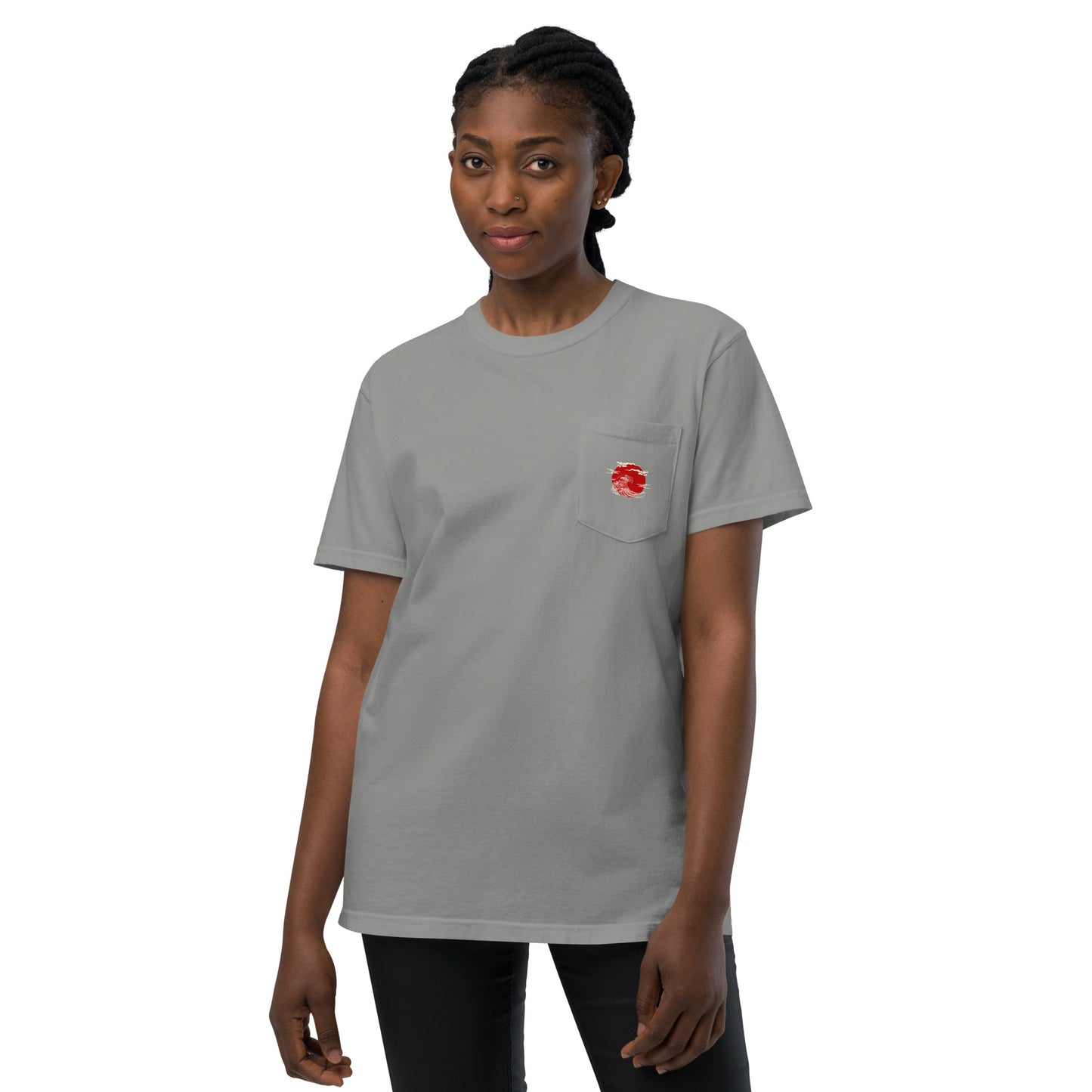 Japan Unisex garment-dyed pocket t-shirt