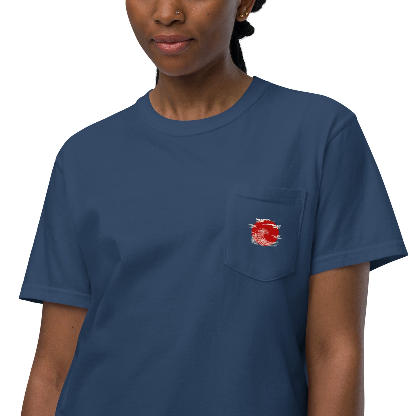 Japan Unisex garment-dyed pocket t-shirt