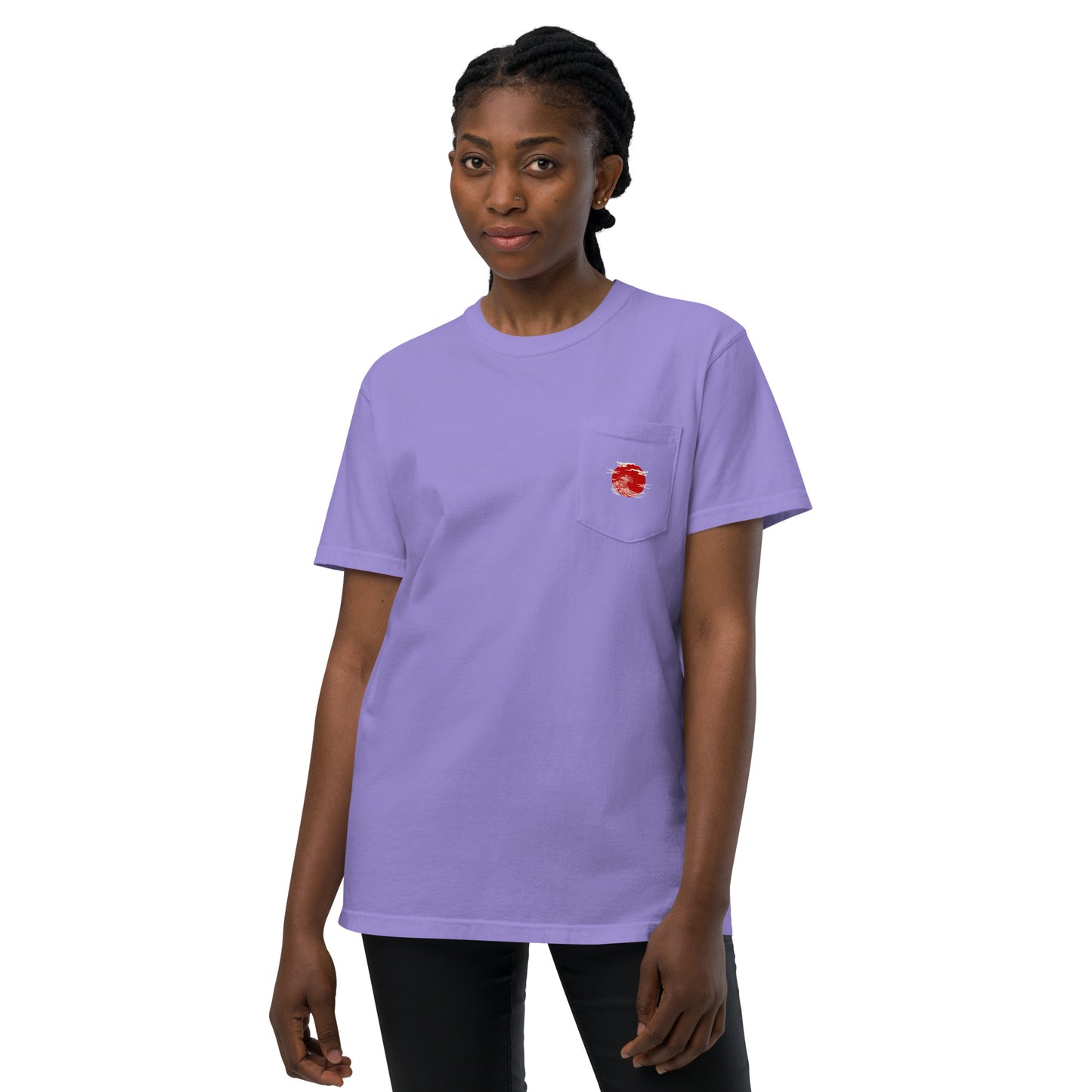 Japan Unisex garment-dyed pocket t-shirt