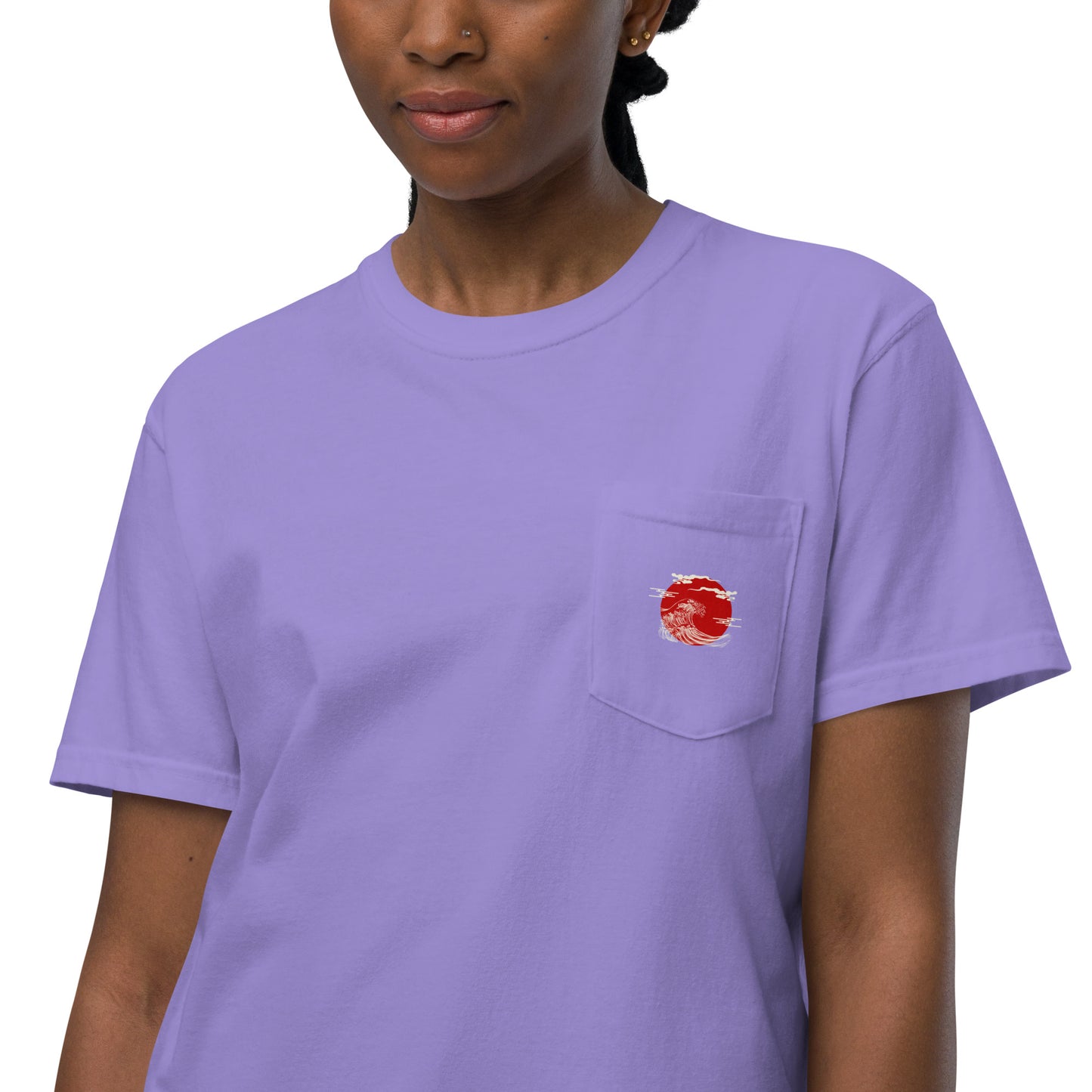 Japan Unisex garment-dyed pocket t-shirt