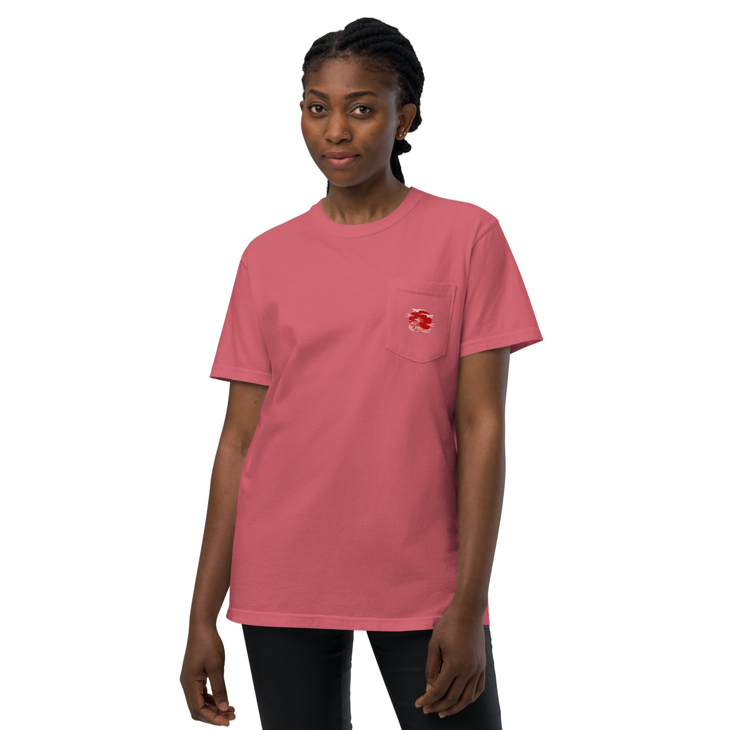 Japan Unisex garment-dyed pocket t-shirt