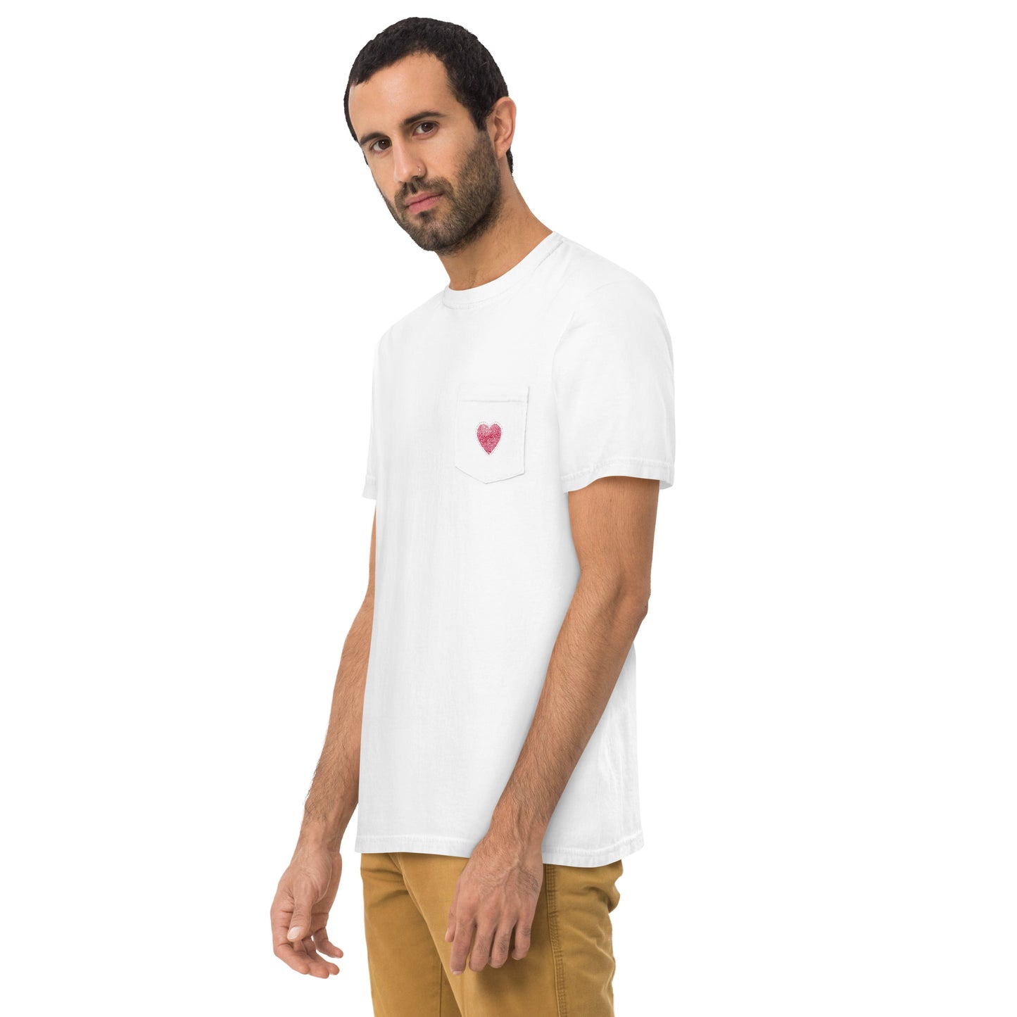 Heartz Unisex garment-dyed pocket t-shirt$26.50