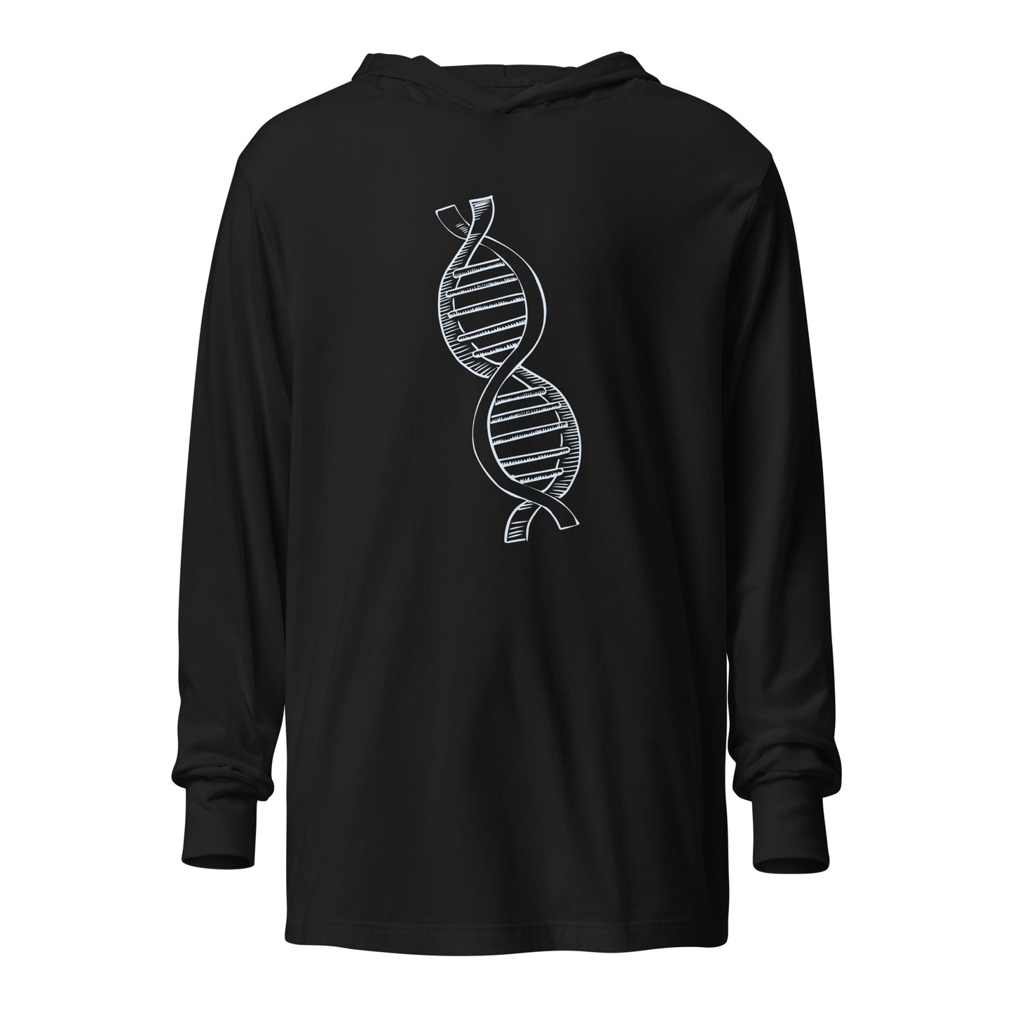 DNA Hooded long-sleeve tee