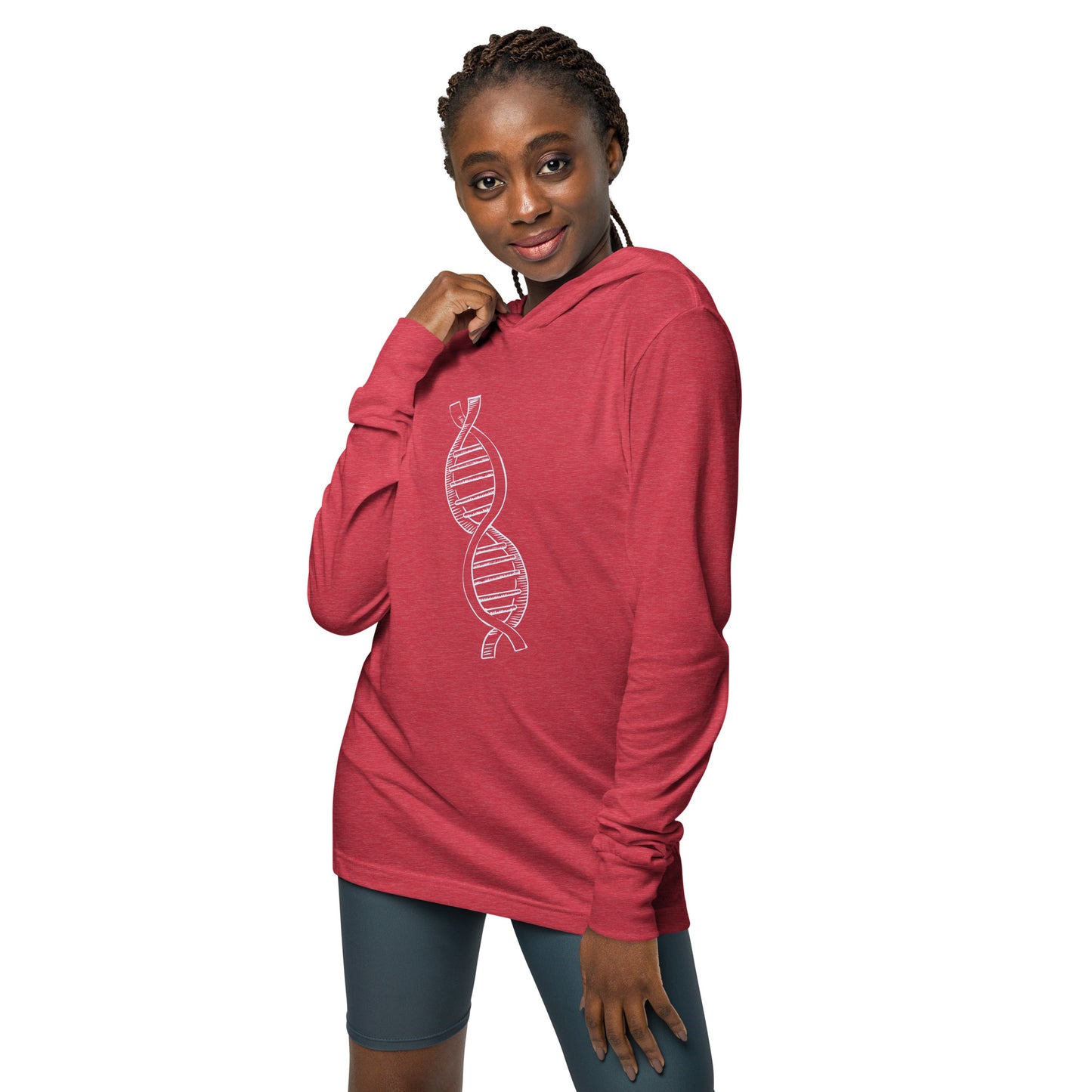 DNA Hooded long-sleeve tee