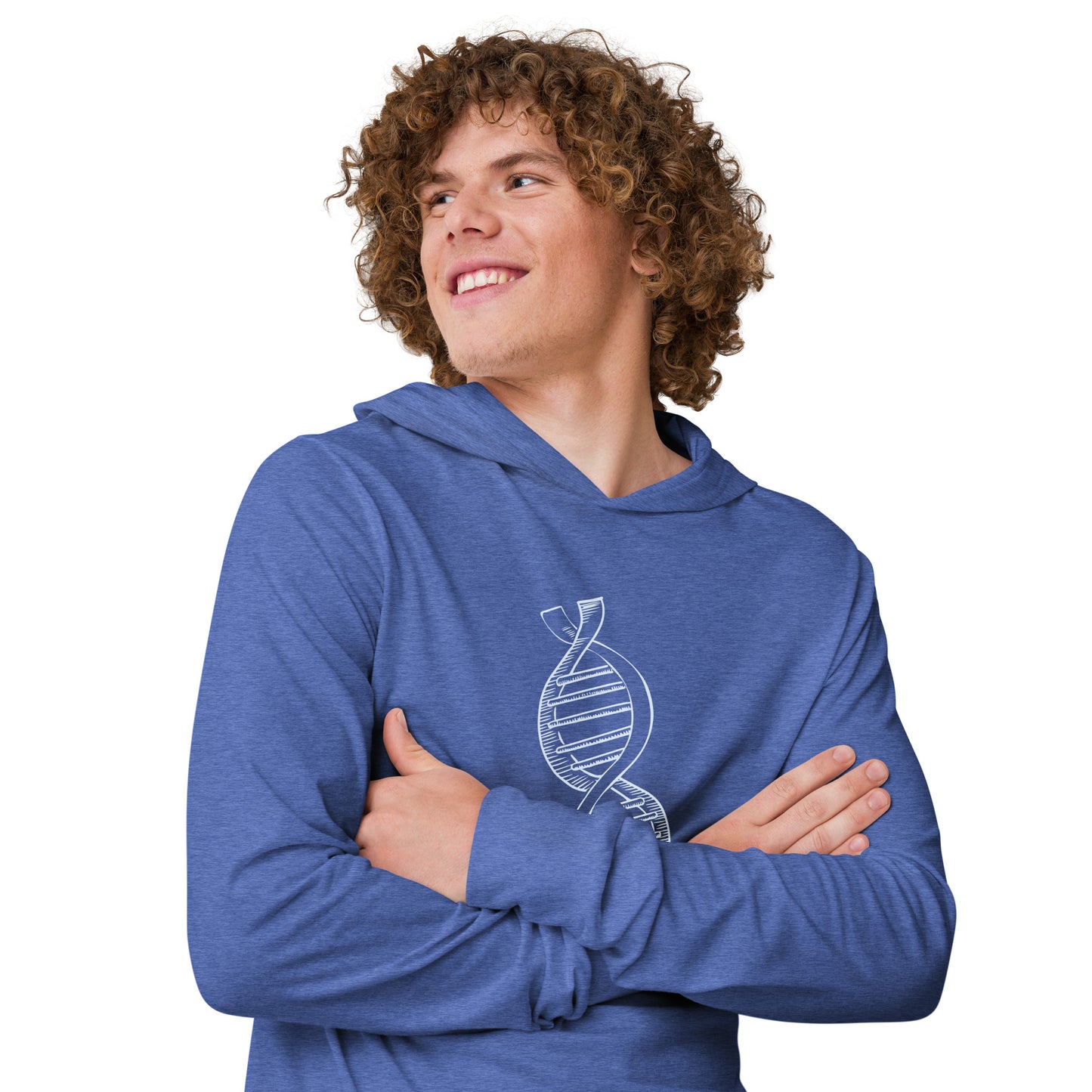 DNA Hooded long-sleeve tee