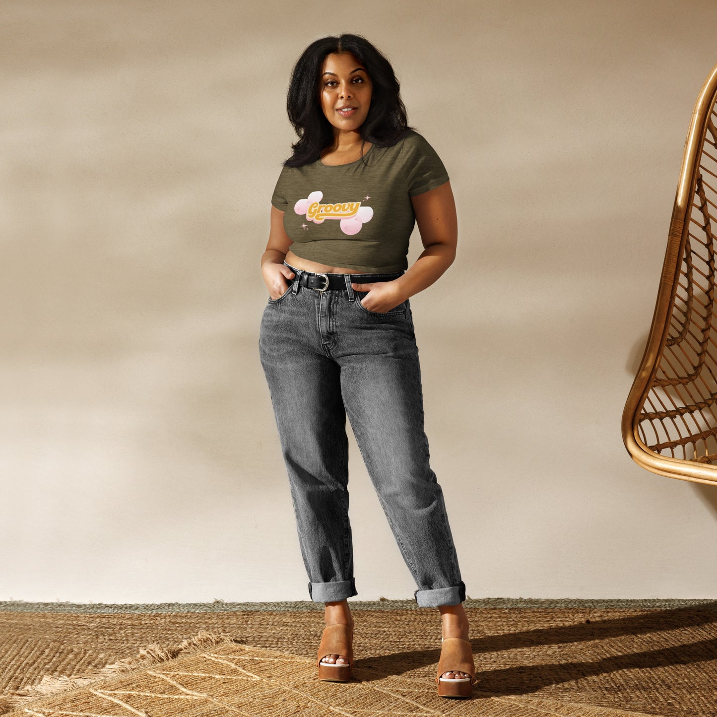 Groovy Women’s Crop Tee