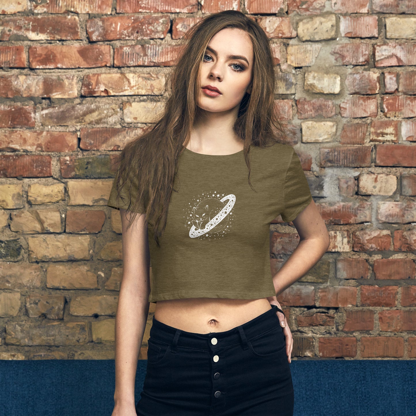 Galaxy Cat Women’s Crop Tee