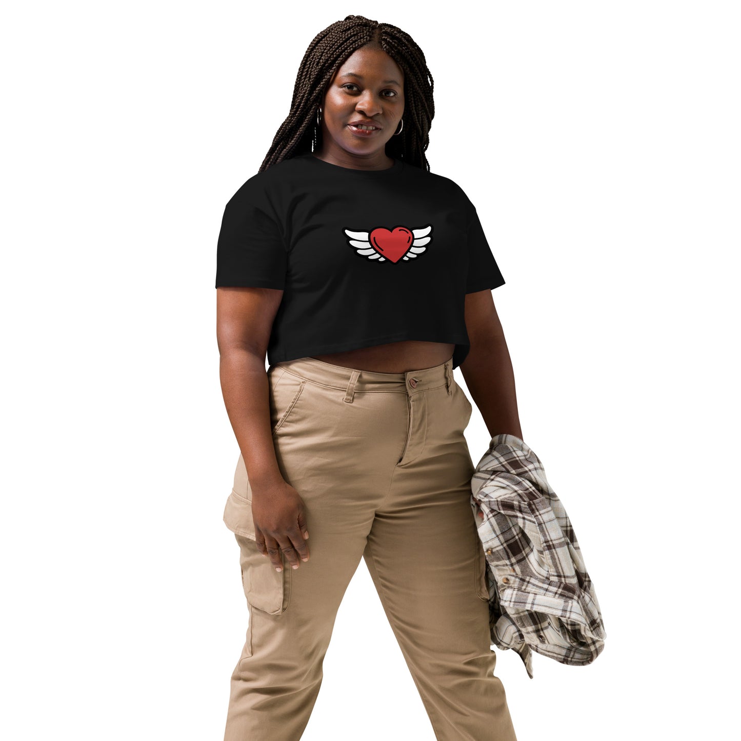 Heart-Angel Women’s crop top