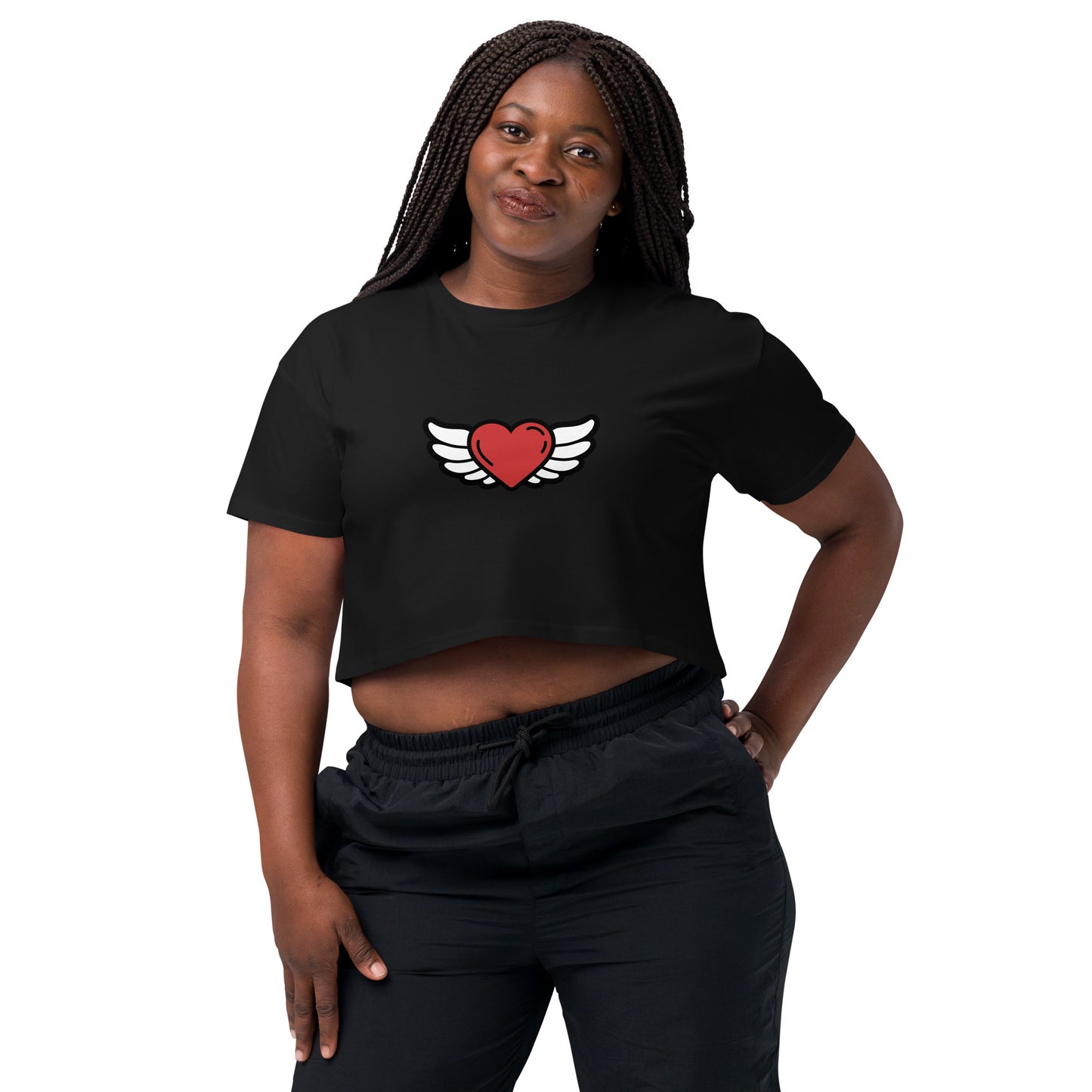 Heart-Angel Women’s crop top