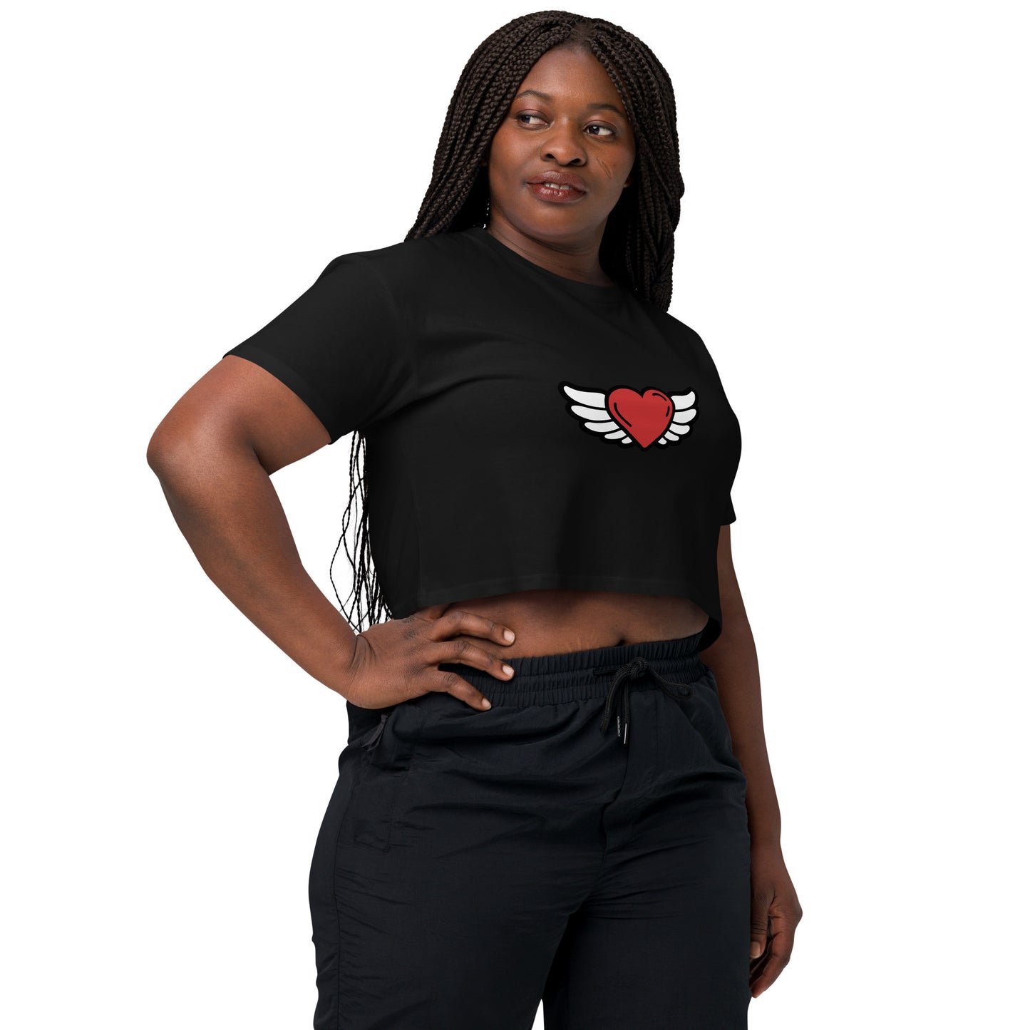 Heart-Angel Women’s crop top