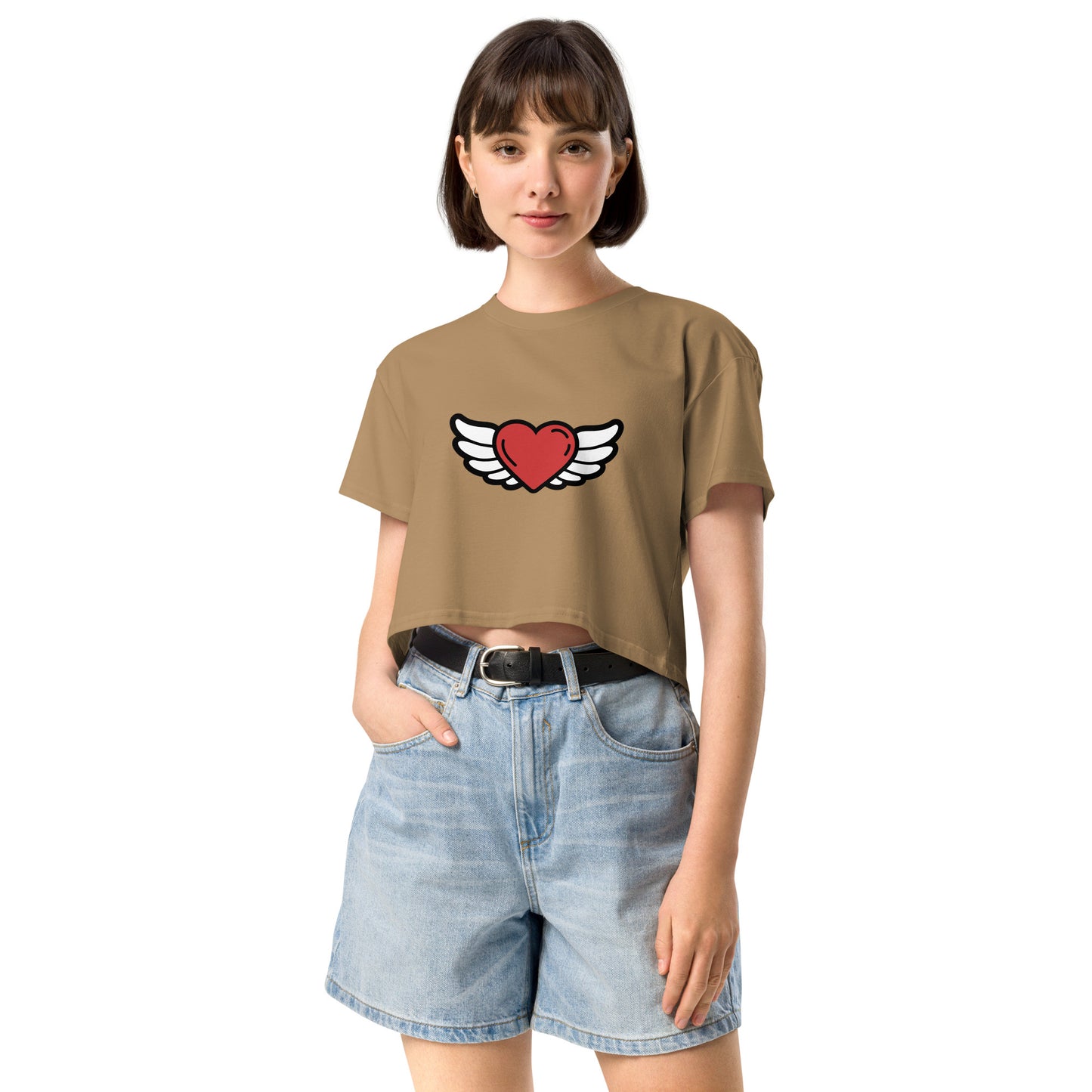Heart-Angel Women’s crop top