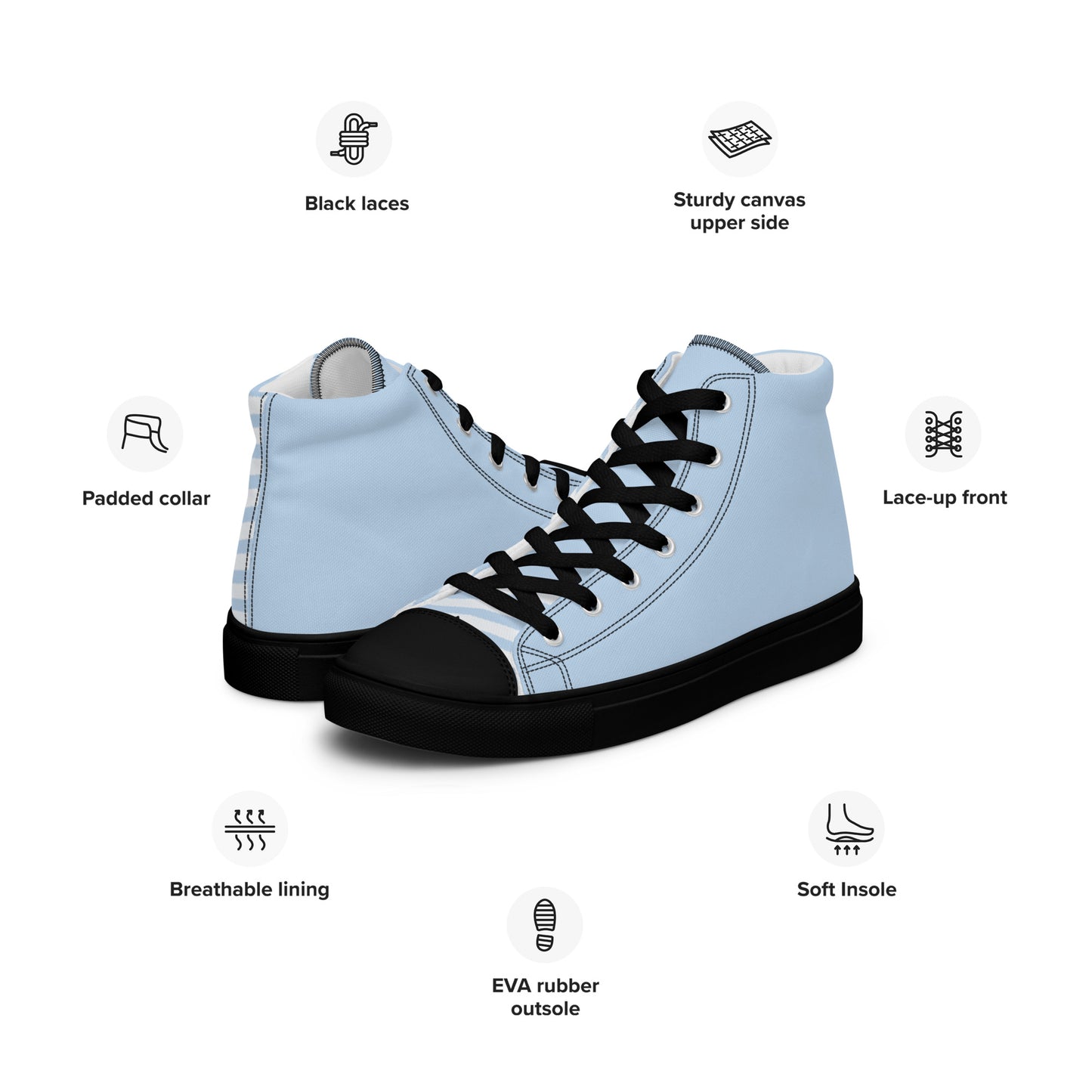 Women’s high top canvas shoes