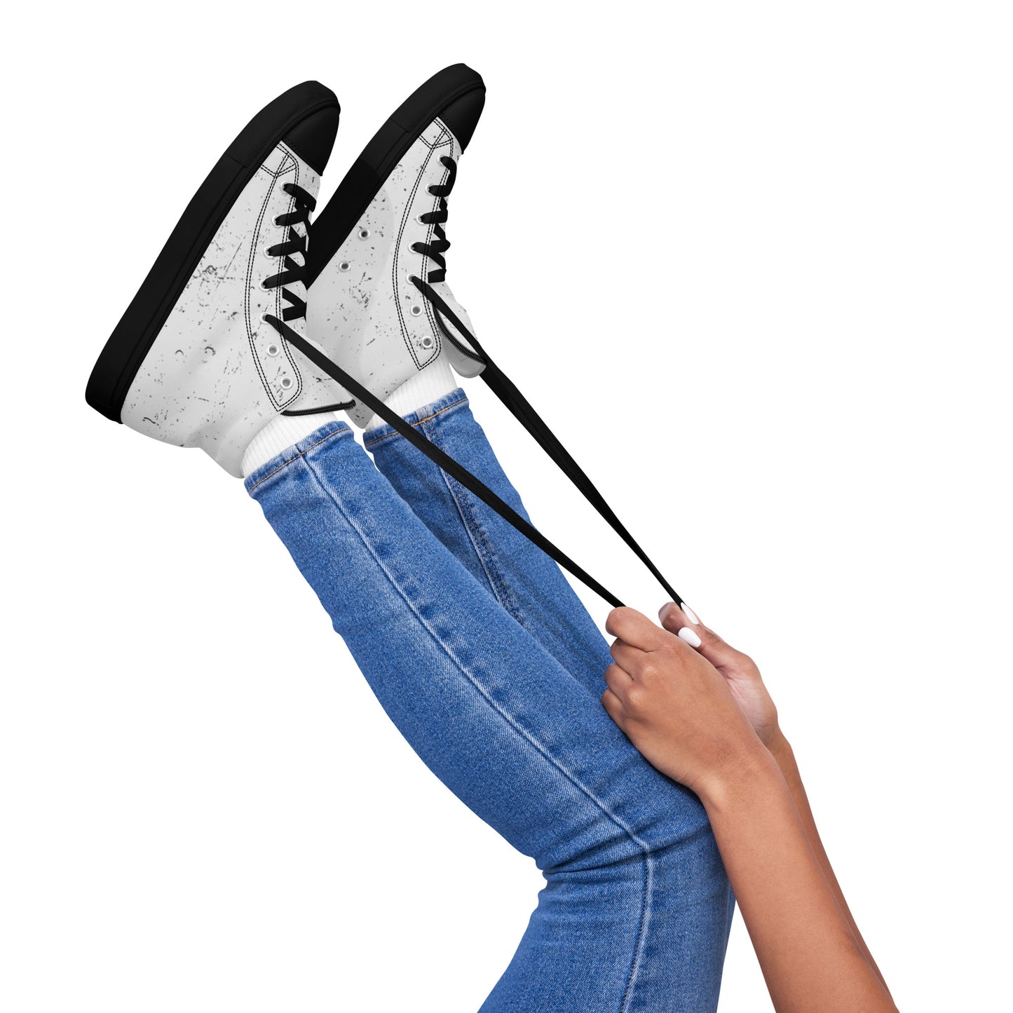 Marble Style Women’s high top canvas shoes